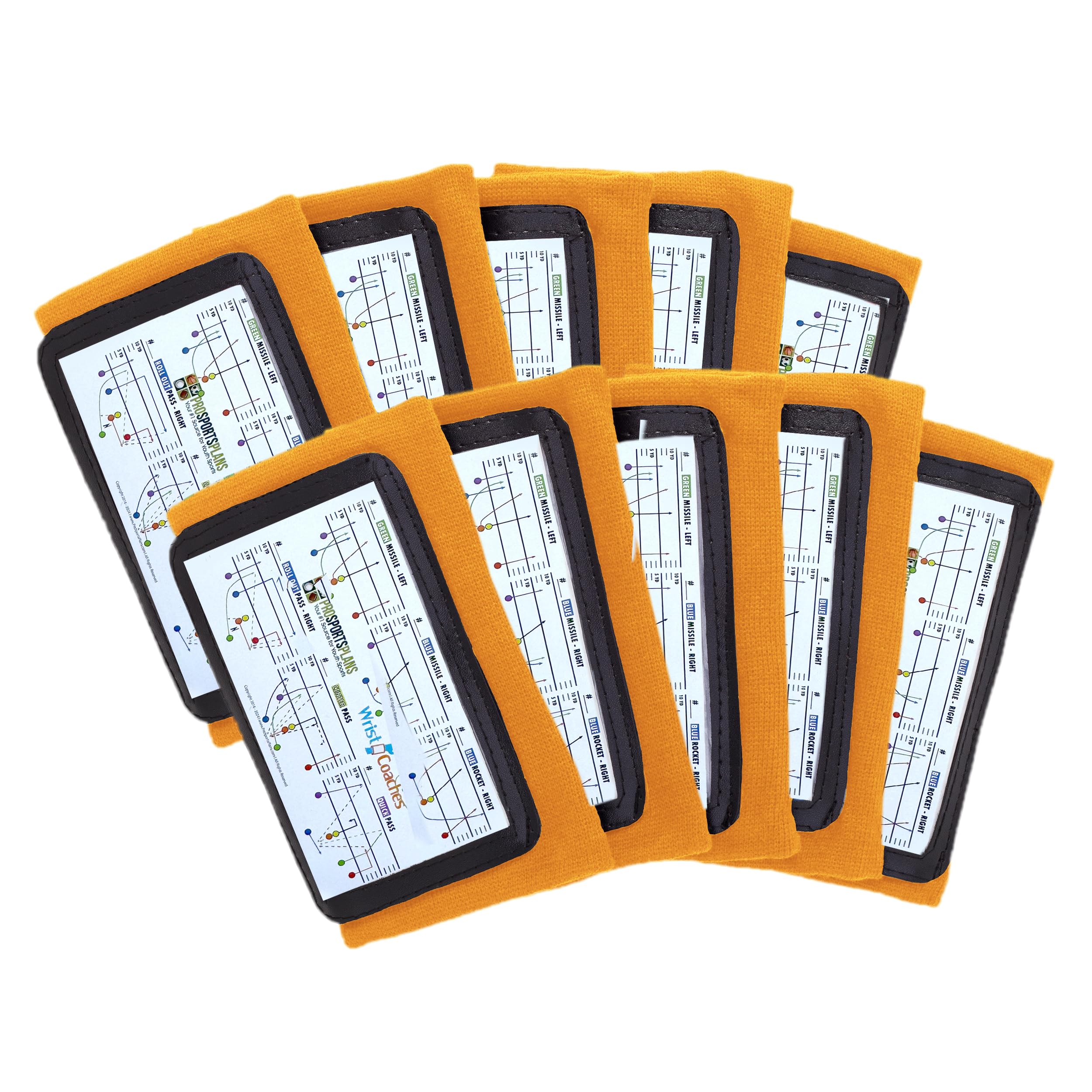 Football Play Wristbands - Youth Quarterback Gear - Wristband Playbook for Football and Softball Signs