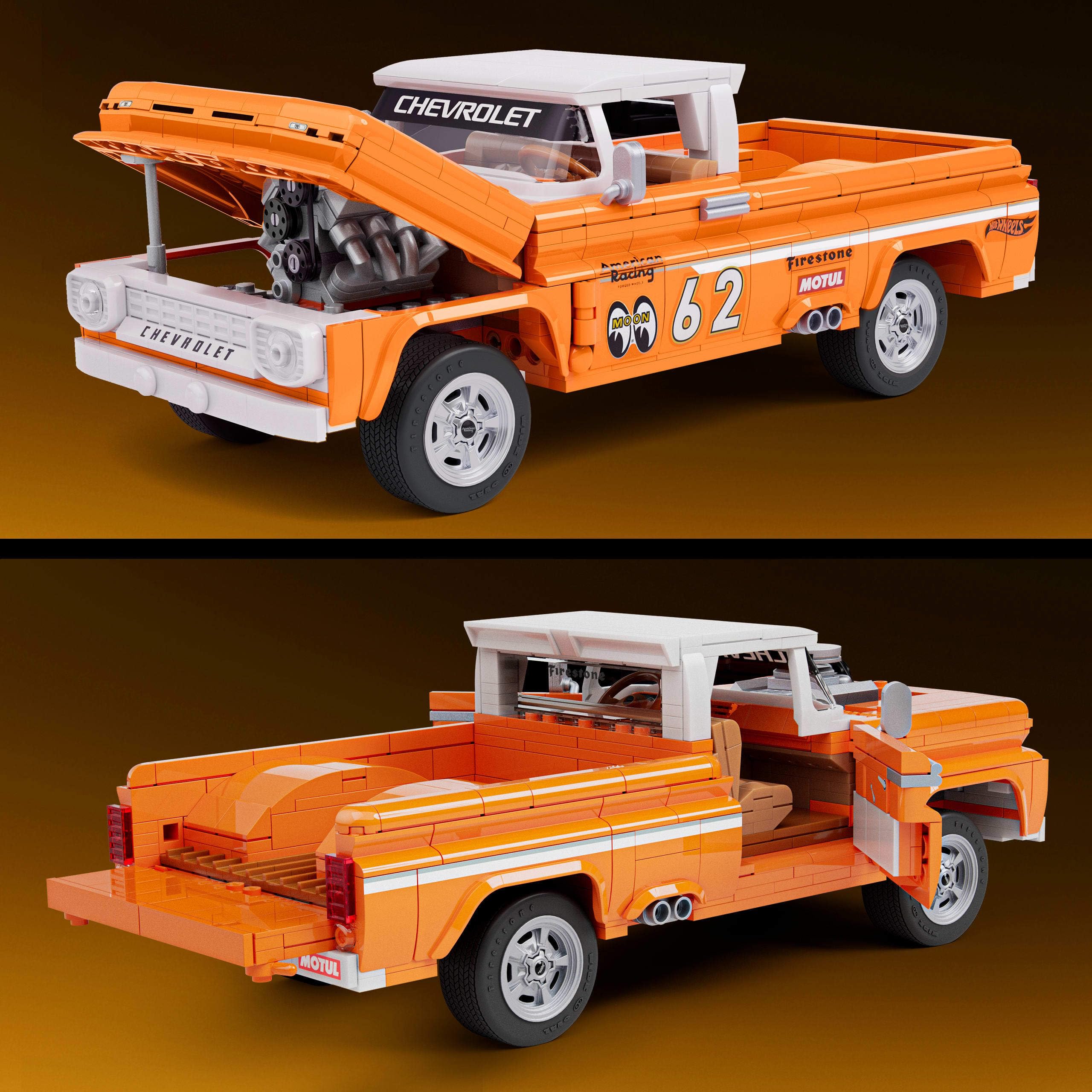 ミニカー Mattel Brick Shop Hot Wheels Custom 62 Mattel Brick Shop Hot Wheels Jogo de Construção Elite Custom