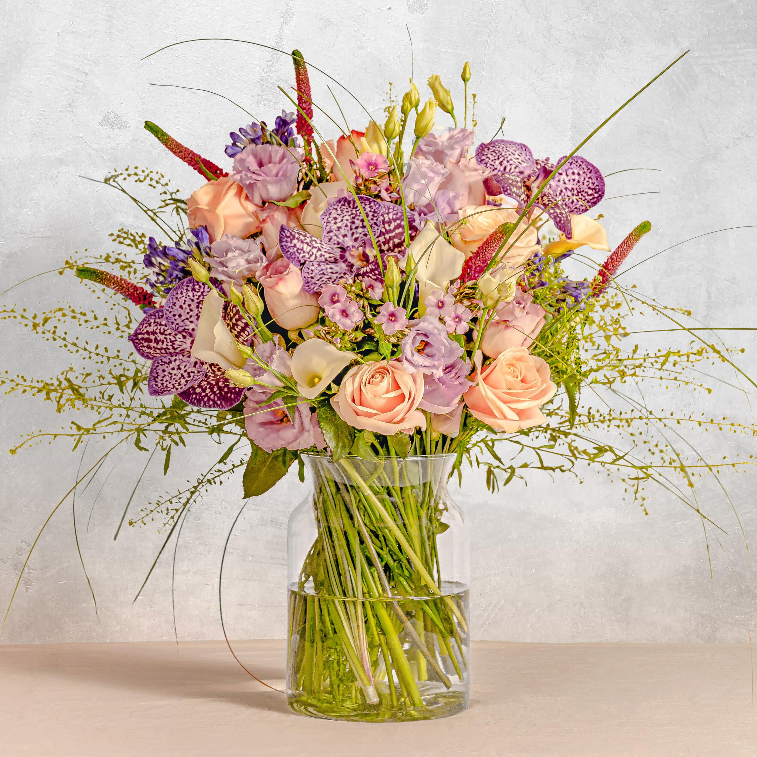 Sapphire Medley Luxury Bouquet - Fresh Flowers - Birthday, Anniversary, Get Well, Thank You, Occasion Flower - Cut Floral Arrangement for Gifts, Weddings, Sympathy, Mothers day