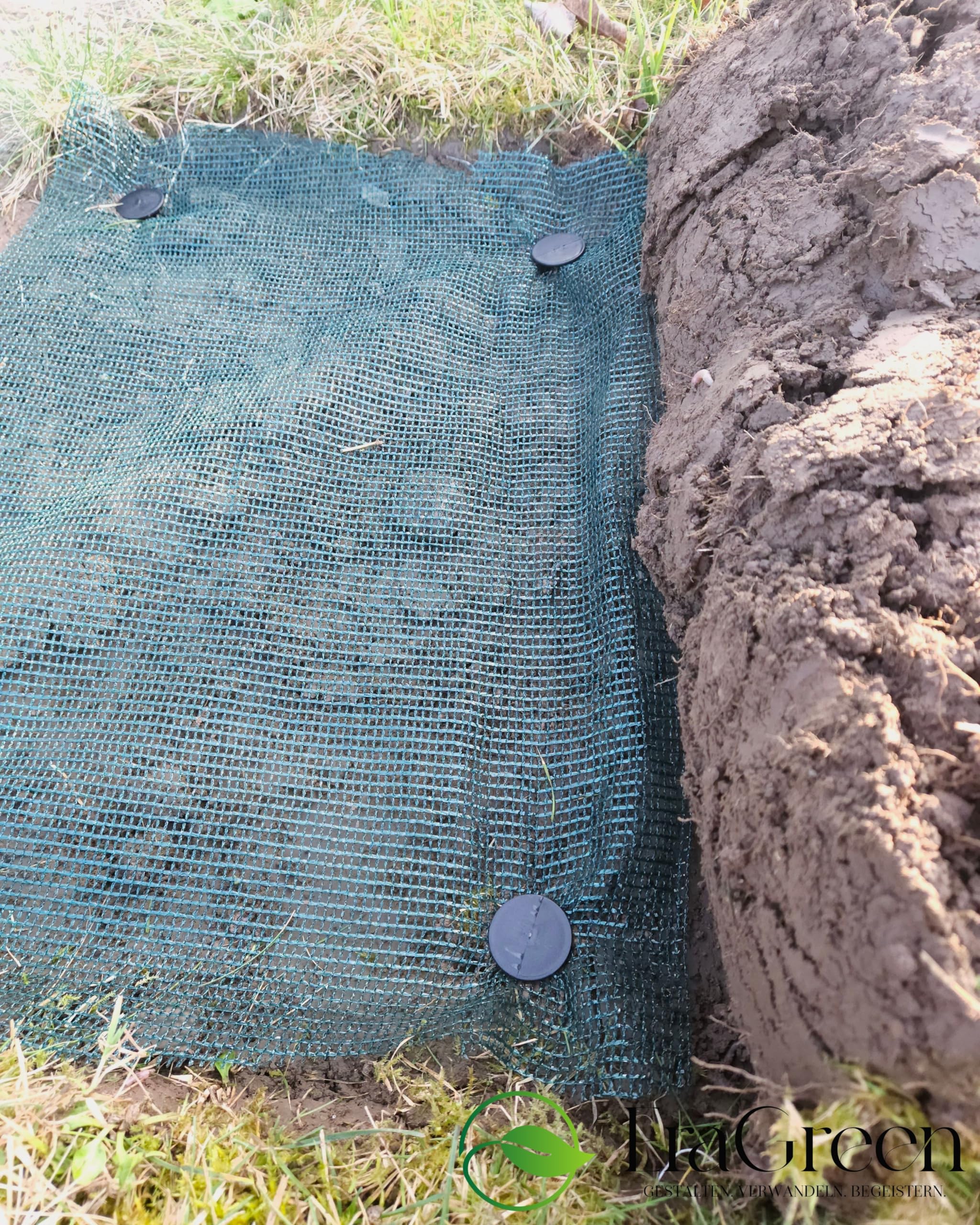 EraGreen Red antitopos de 3 m x 60 m, protección contra topos para césped enrollado y césped, protección contra topos para su jardín