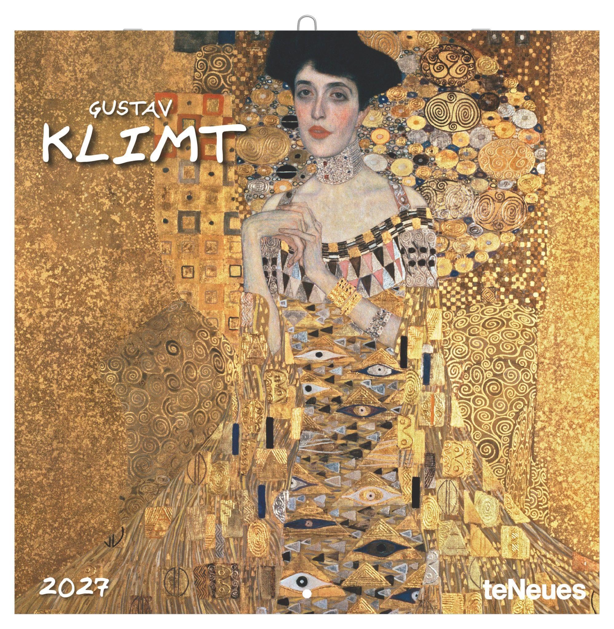 Gustav Klimt 2027: Wandkalender 30x30 cm (30x60 cm geöffnet), Kunstkalender mit Meisterwerken des Jugendstils