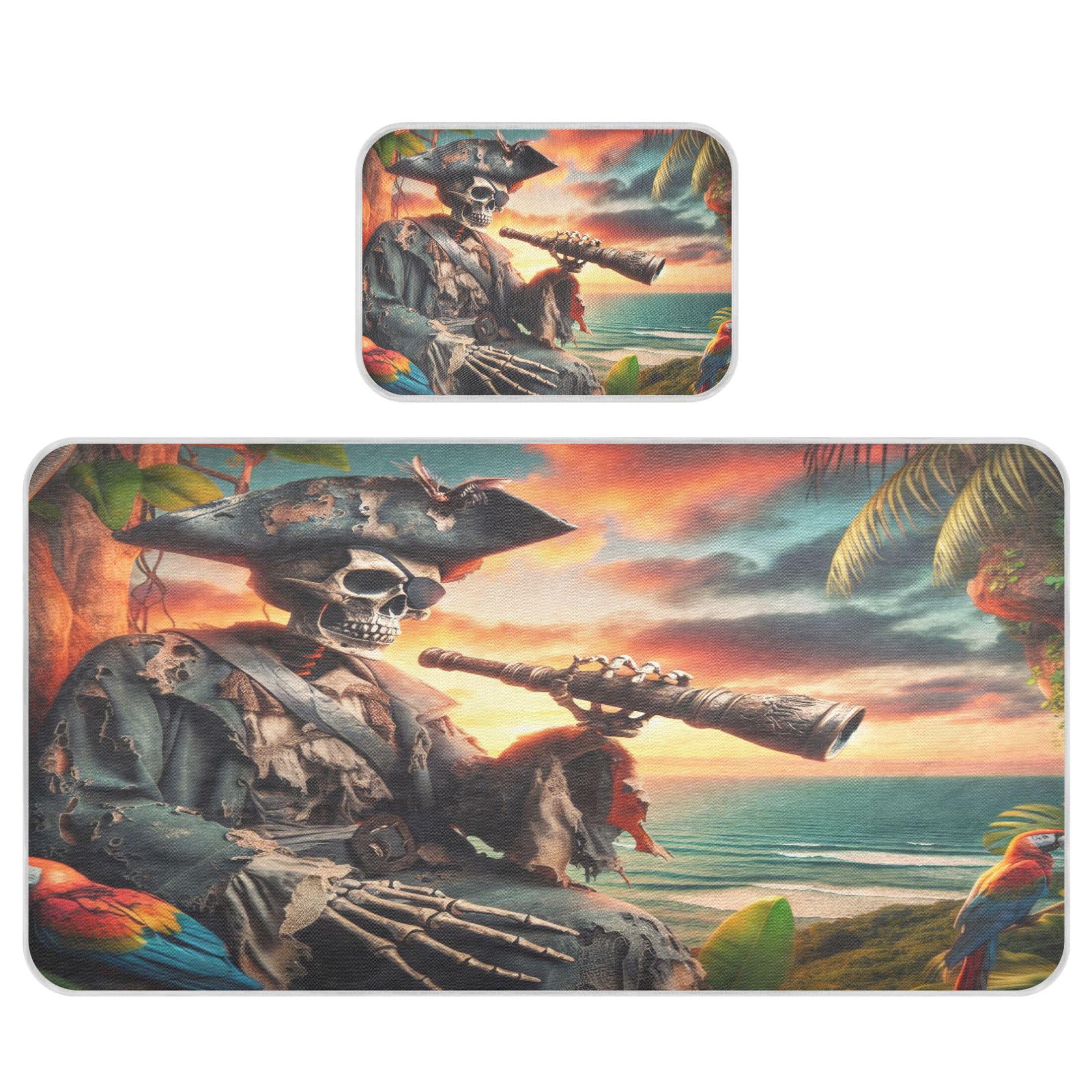 Takiito Pirate Skeleton Baby Cooling Mattress Pad, Soft & Breathable Cooling Mat Keep Baby Cool in Summer 28x52 in, Nursery Essential