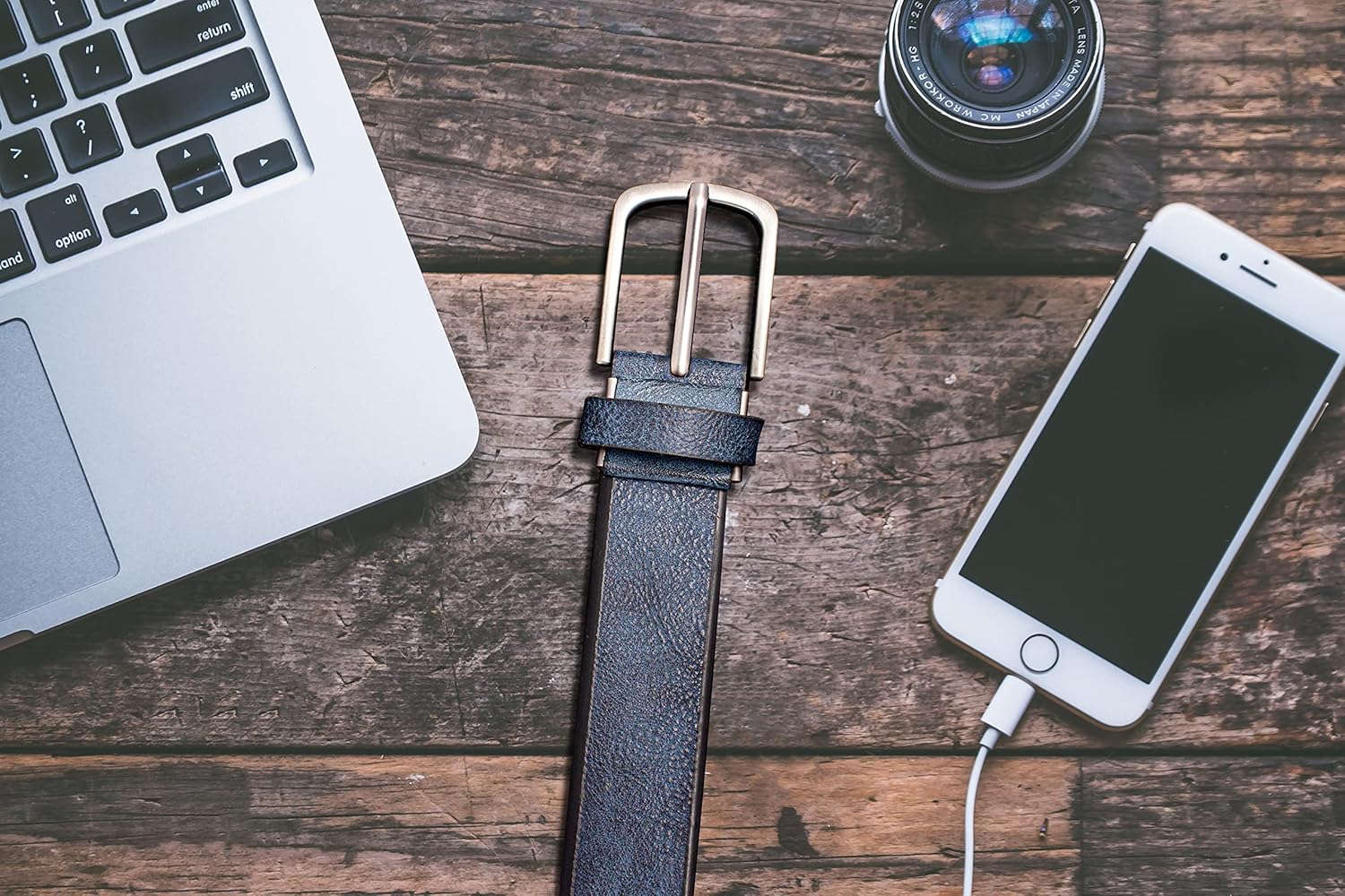 DOOPAI Men's Leather Belt - 1 3/8" Genuine Cowhide Dress Belt for Work, with Quick-Size Adjuster Golf & Casual - Image 4