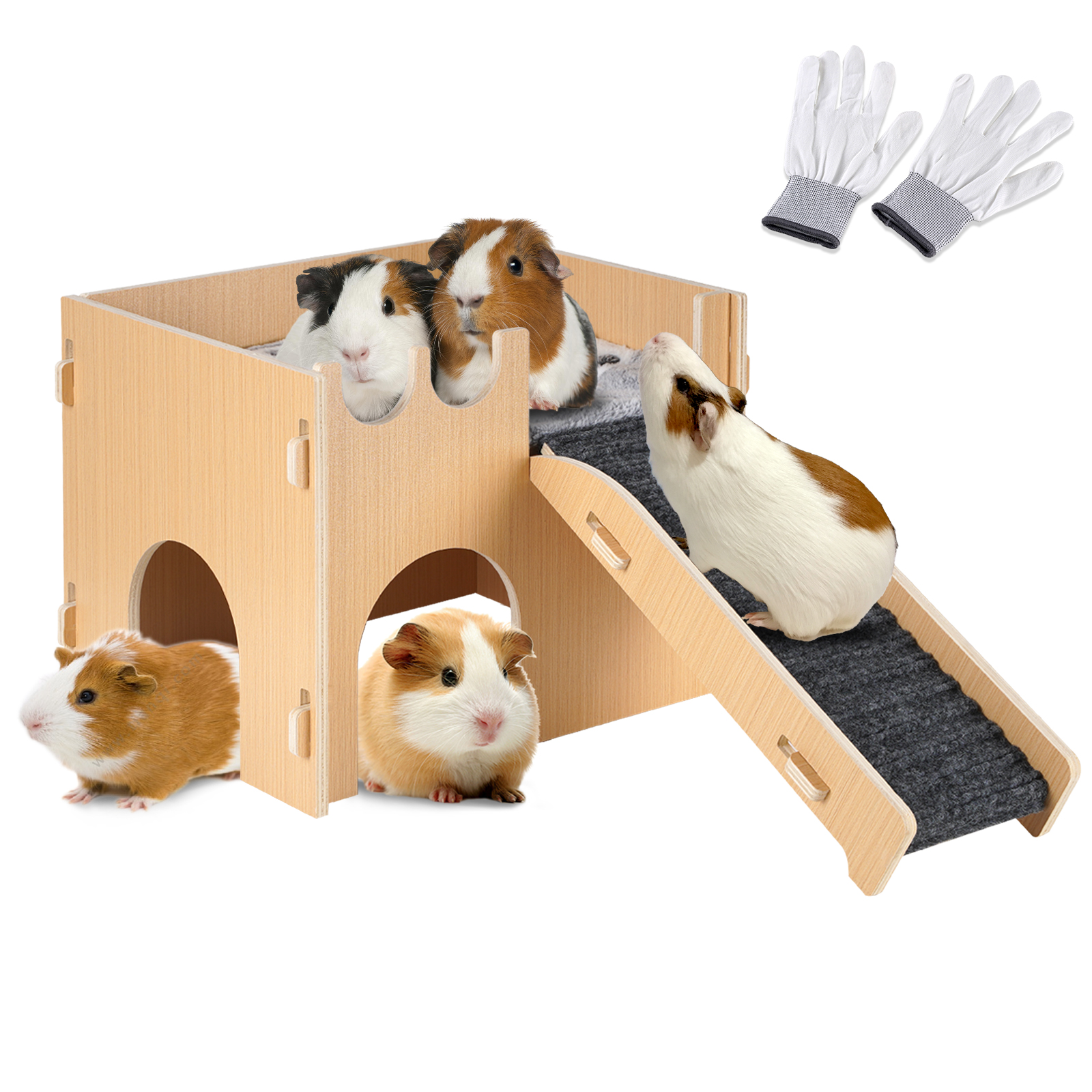 Guinea Pig Hideout Large With Curtain Bunny Hideout Machine