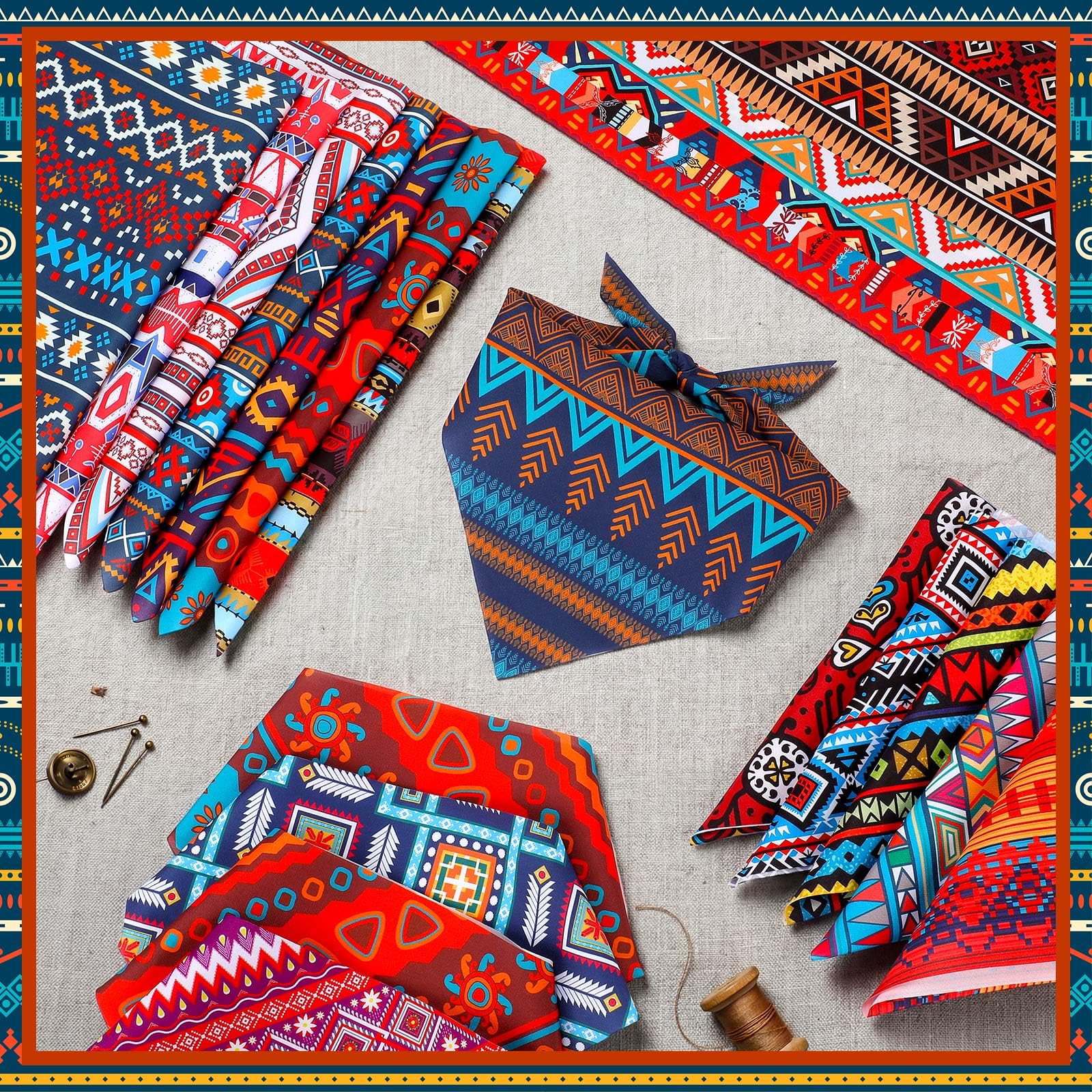 Geyoga 240 bandanas para perros a granel, bandanas ajustables de verano triangulares para aseo de perros, baberos para gatos pequeños, medianos y grandes, disfraz de mascota (boho)