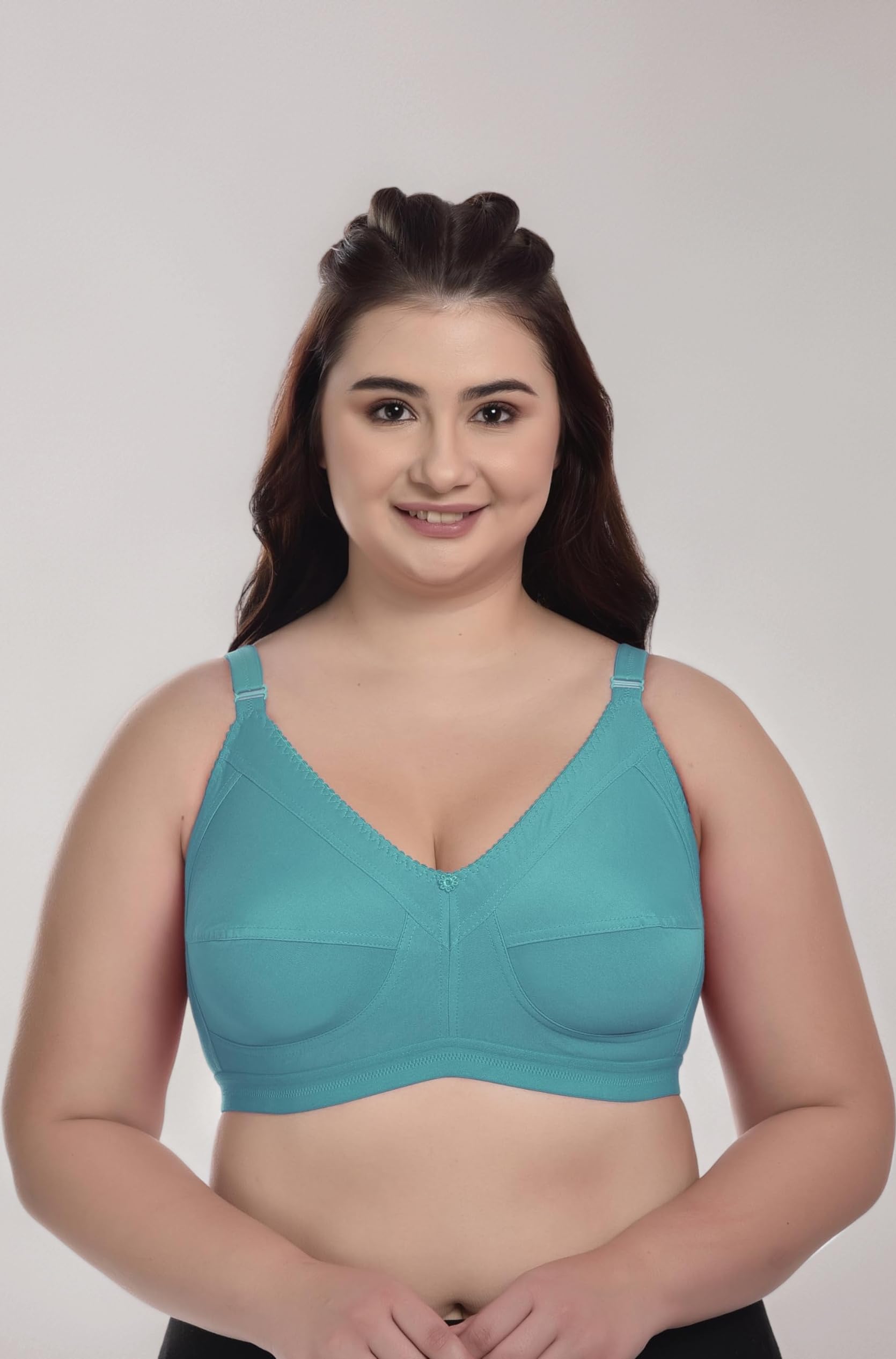 Viral Girl Women's Cotton Non-Padded Non-Wired Full Coverage Bra (Rama_44) (Pack of 1)