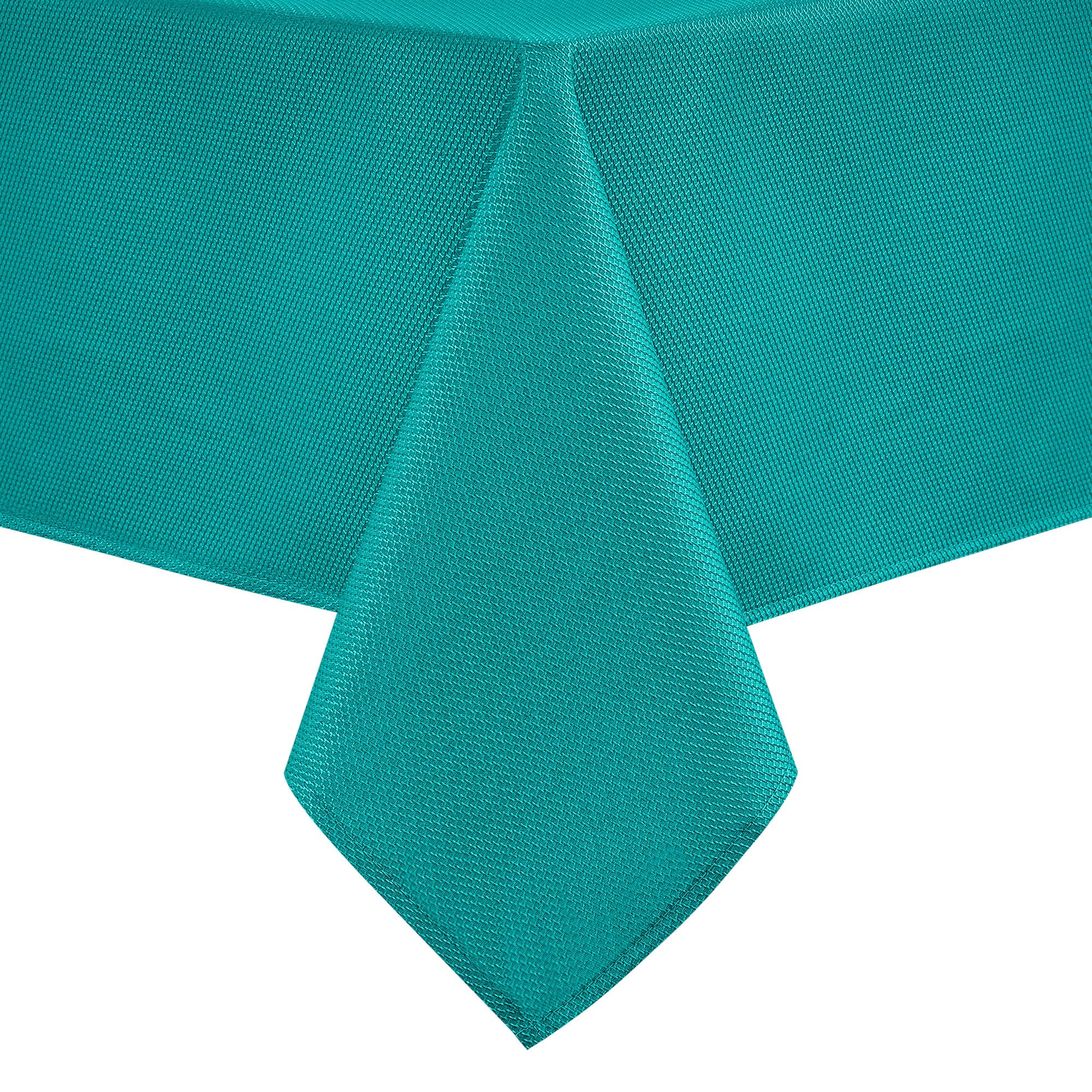 Nappe texturée jacquard de qualité supérieure turquoise carrée