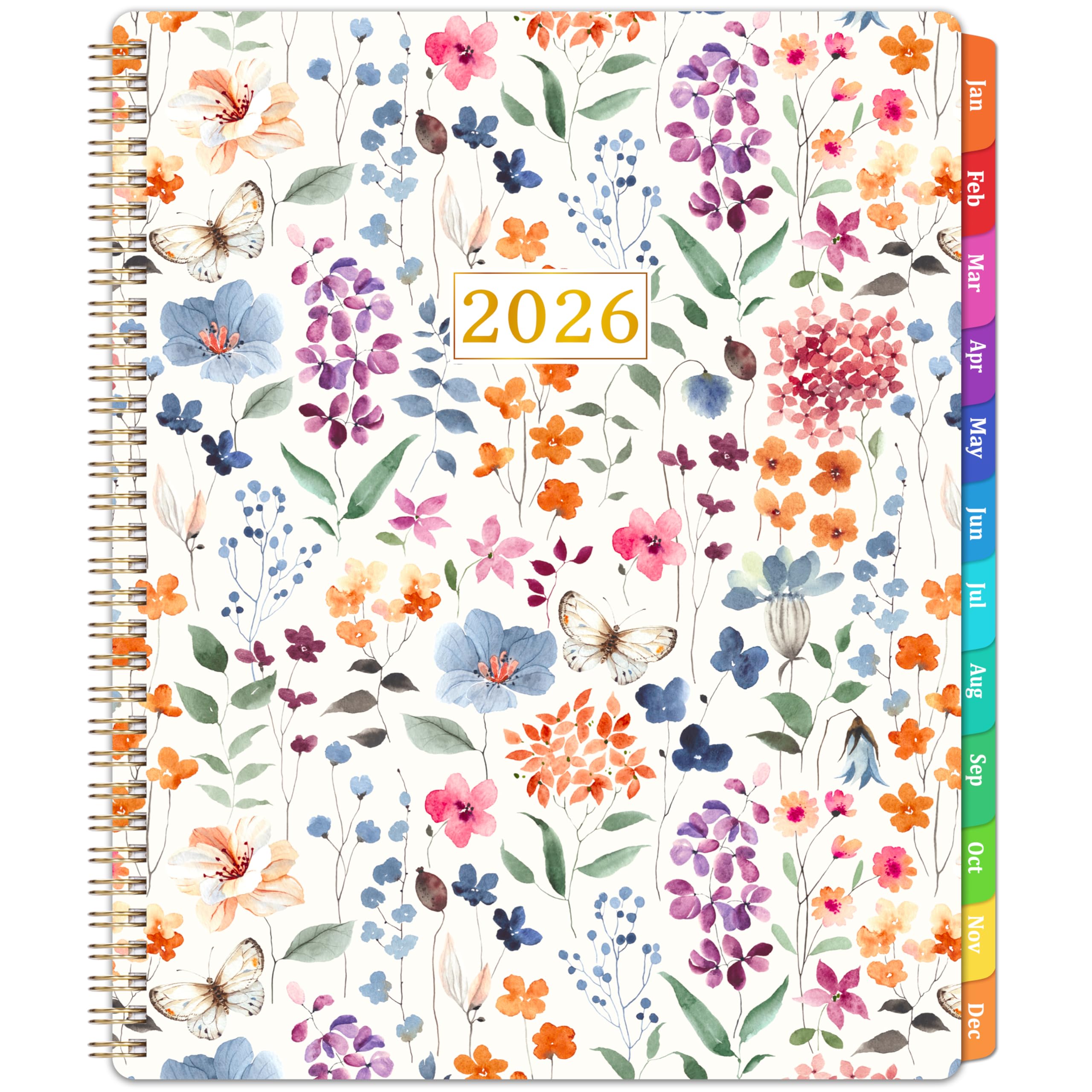 2026 Planner - Planner 2026, Jan. 2026 - Dec. 2026, 11” x 8.5”, 2026 Planner Weekly and Monthly, 2026 Calendar Planner, Colorful Tabs, Back Pocket,