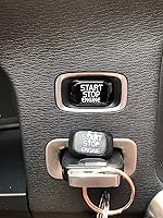 Vista 4 de Angelguoguo Botón de interruptor de motor de parada de arranque Modificaciones de cubierta para Volvo V40 V60 S60 XC60 V50 V70 XC70 (negro)