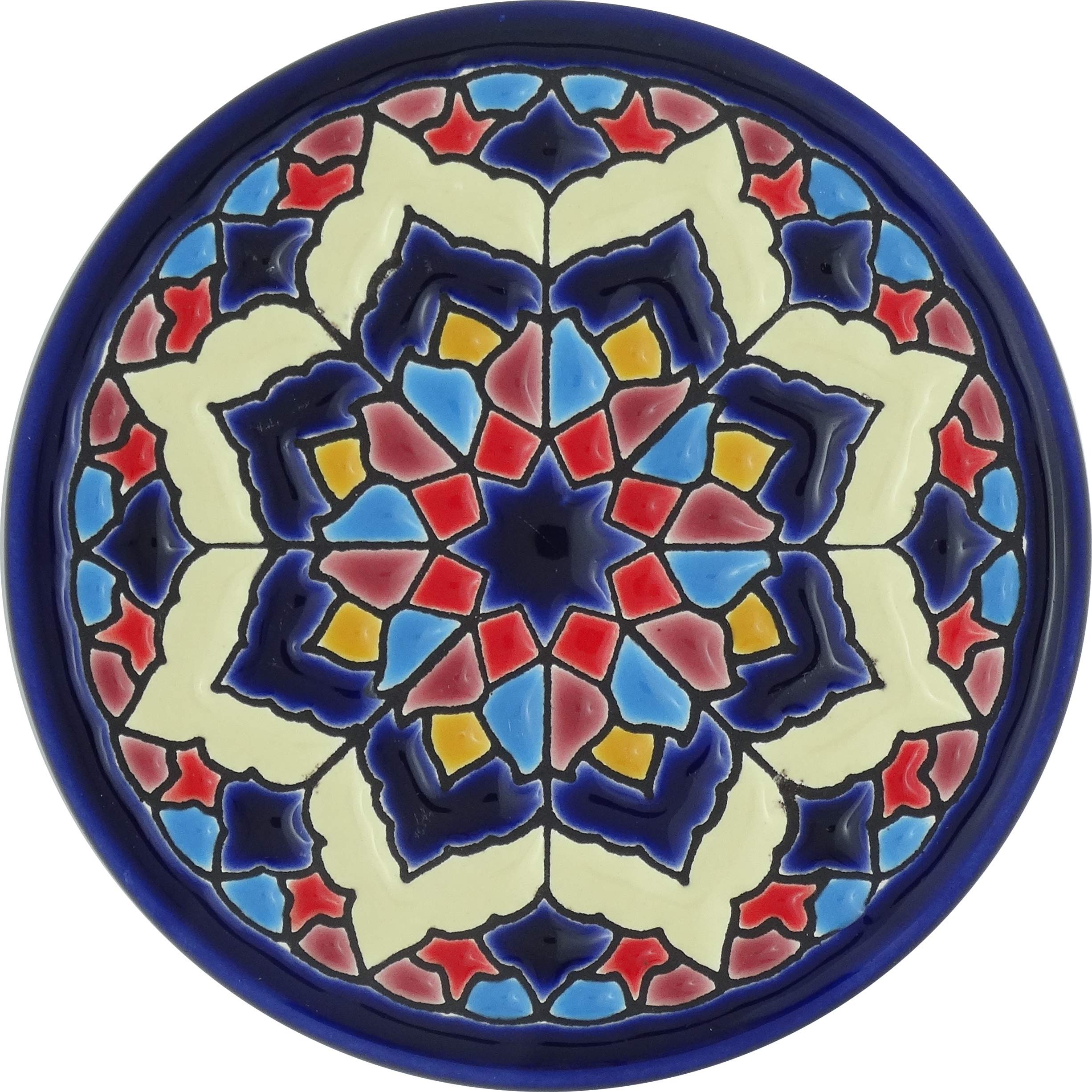 Plato de Cerámica Pintado a Mano 9 CM por Grabado y Ceramica Española.50901