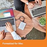 WD 2TB Mon passeport Ultra pour Mac Silver, Disque dur portable, Externe HDD, comprend un logiciel de sauvegarde avec défense contre les ransomwares, et une protection par mot de passe, USB-C et USB 3.1 compatible - WDBPMV0040BSL-WESN