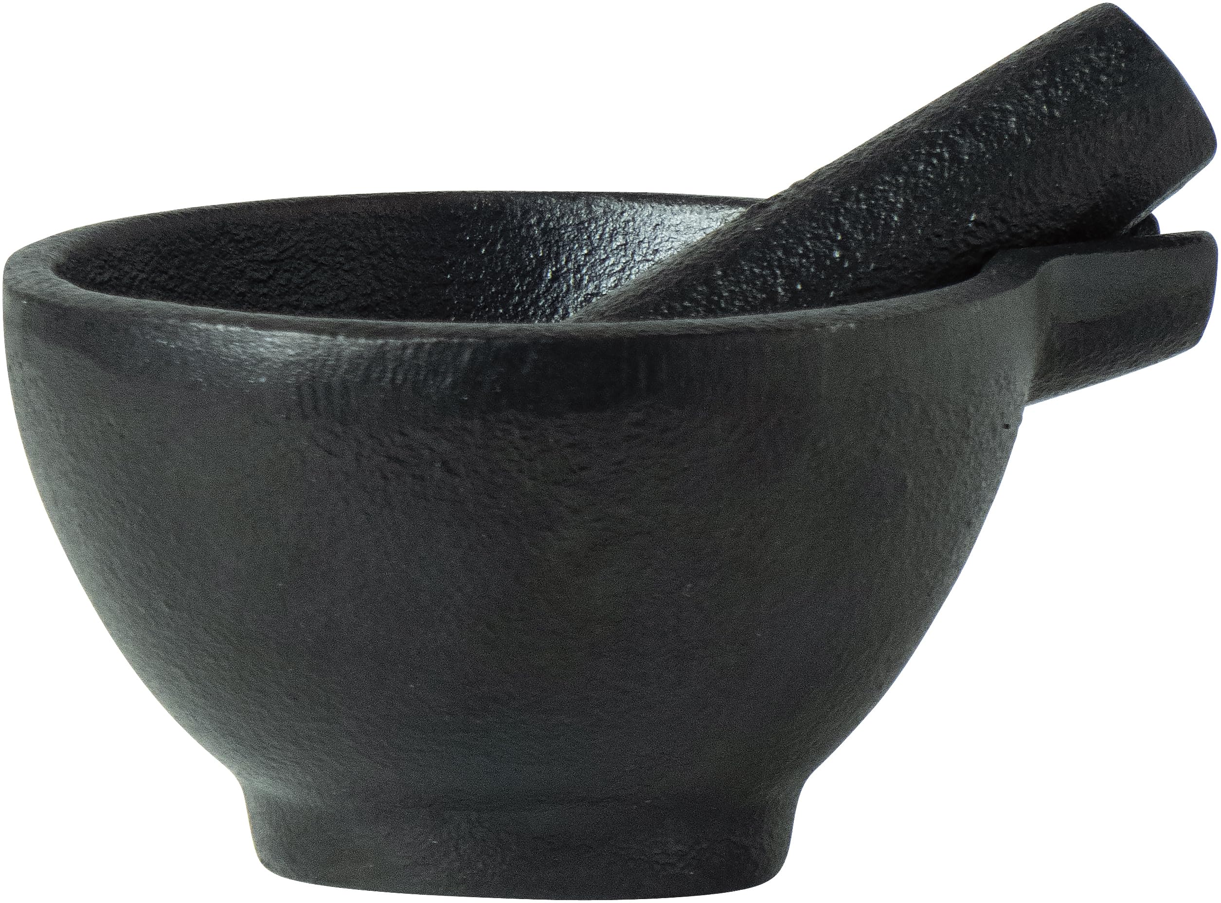 jade temple mortier pilon en fonte noir