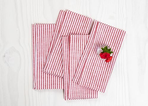 Miniatura 30 de Solino Home Juego de 4 manteles individuales de lino de 14 x 19 pulgadas, 100 % lino puro para primavera, Pascua y primavera Natural &