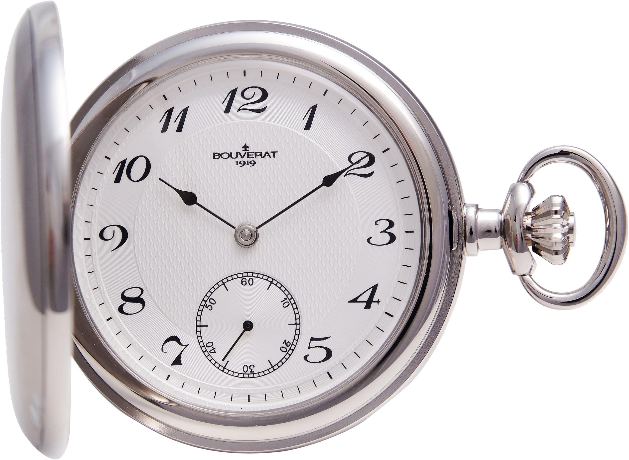 Bouverat Men's mechanical Pocket Watch with Silver Dial analogue Display BV822214