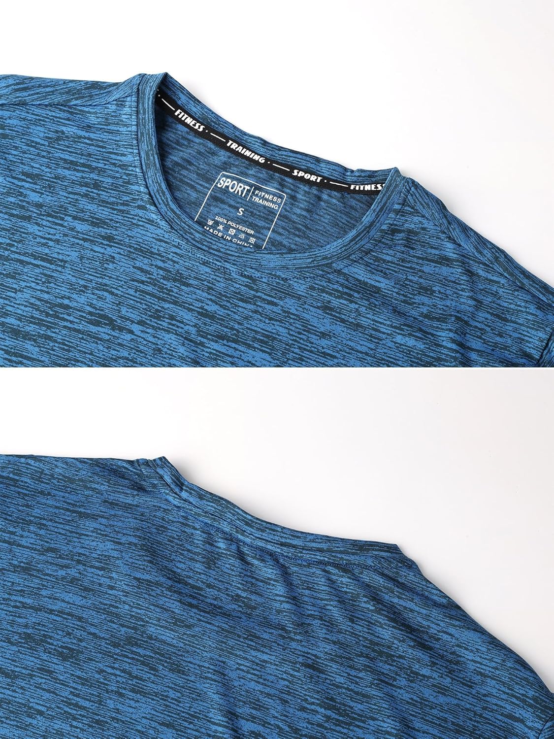 Men's Workout Shirts Shorts Sleeve Quick Dry Moisture Wicking Athletic T-Shirts - Image 3