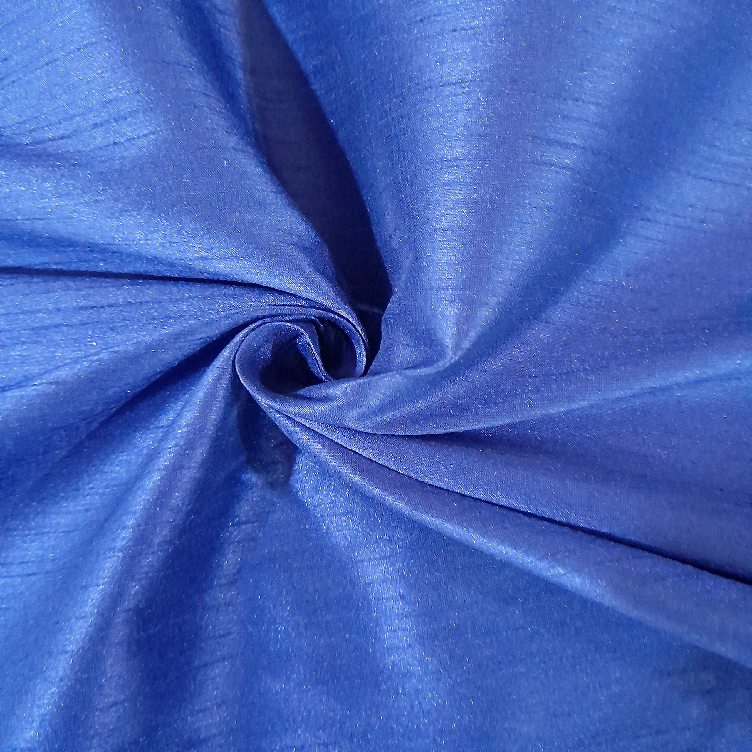 Maba D�cor Poly Dupion Silk 54" Width, Polyester Fabric by The Meter (Royal Blue)
