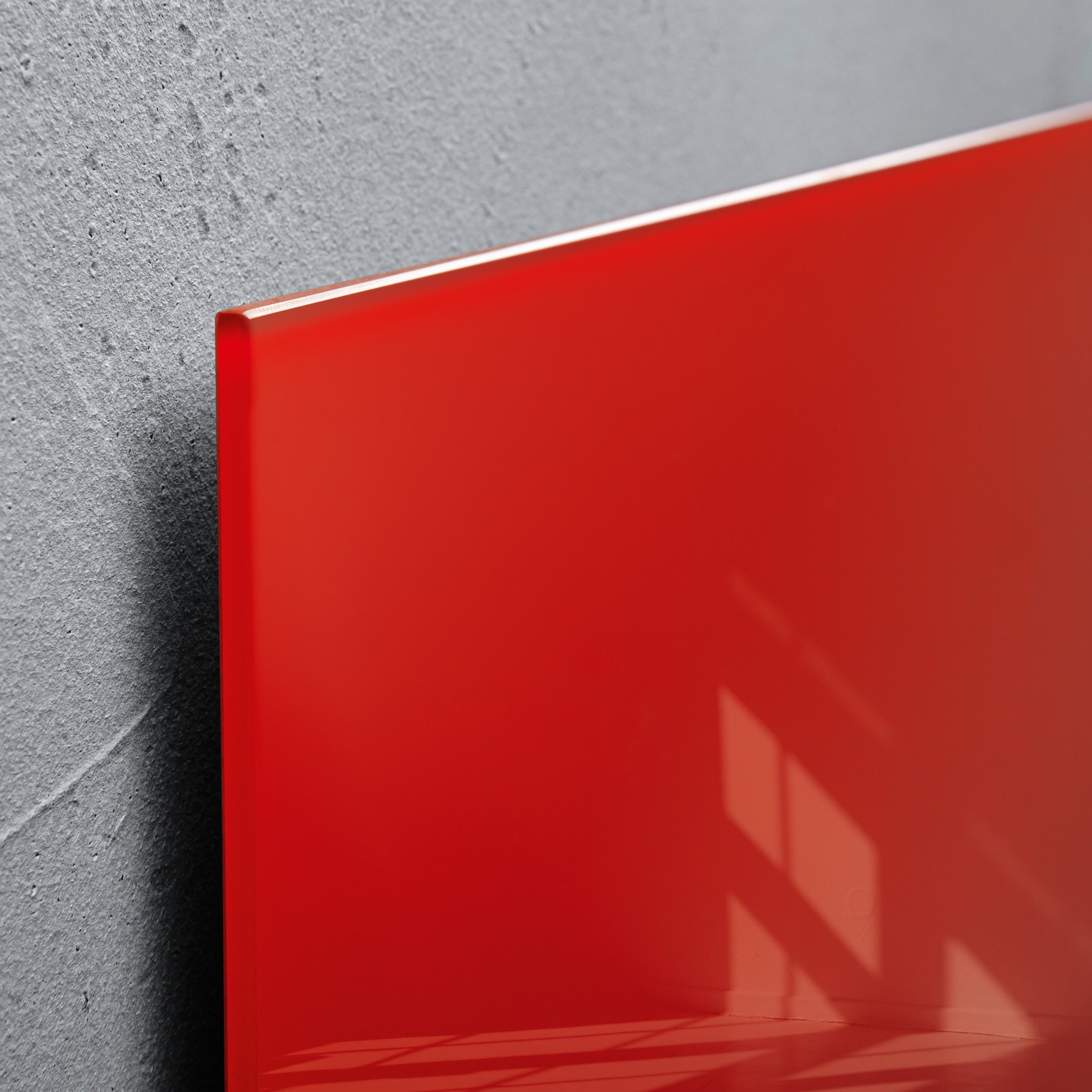 SIGEL GL104 Lavagna magnetica in vetro premium, superficie lucida, 12 x 78 cm, montaggio facile, rosso, Artverum
