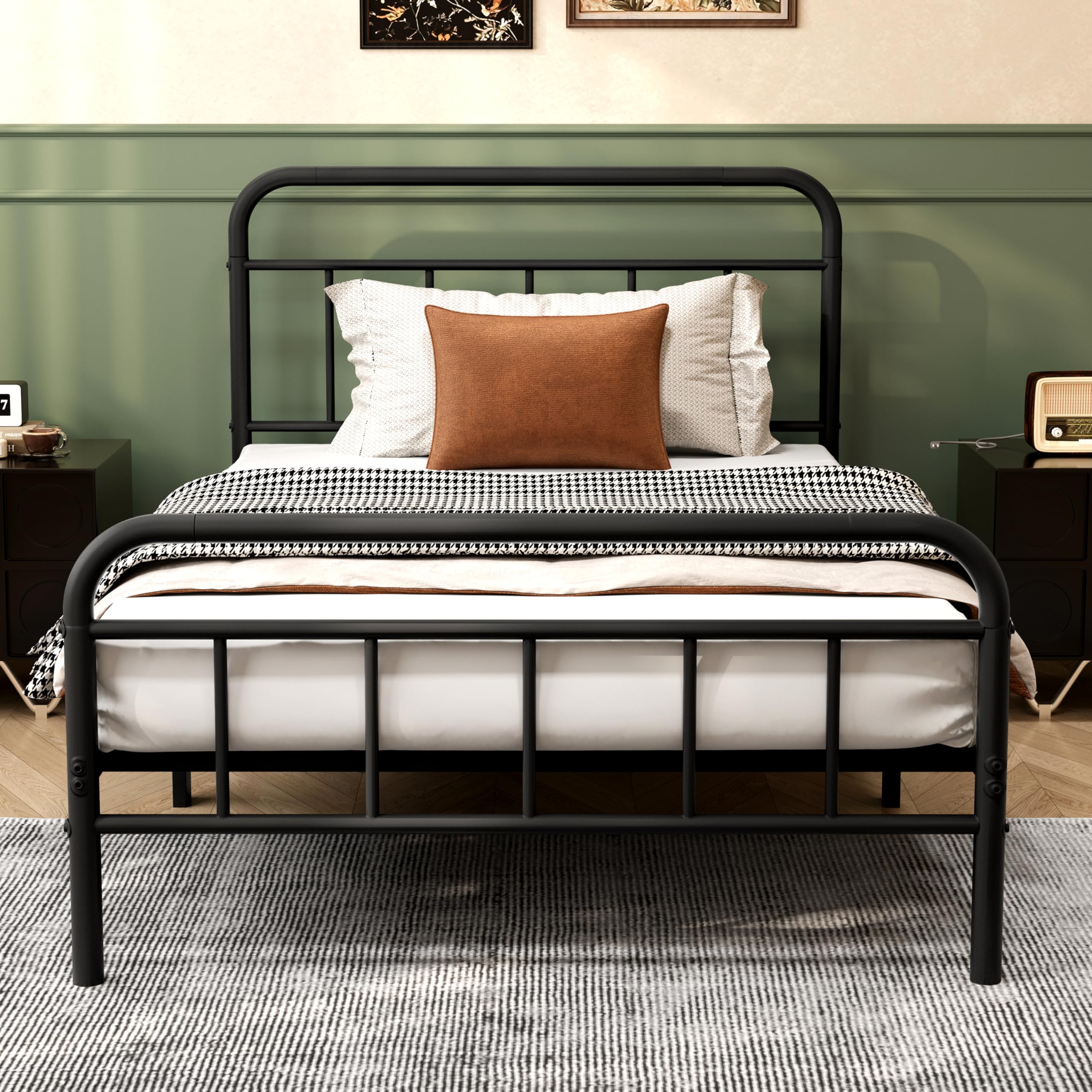 Photo 1 of ***QUEEN SIZE*** Easllre 14Inch Metal Bed Frame,Twin Size Bed Frame with Storage Space,Heavy Duty Sturdy Mattress Foundation,Easy Assembly,No Box Spring Needed,Twin