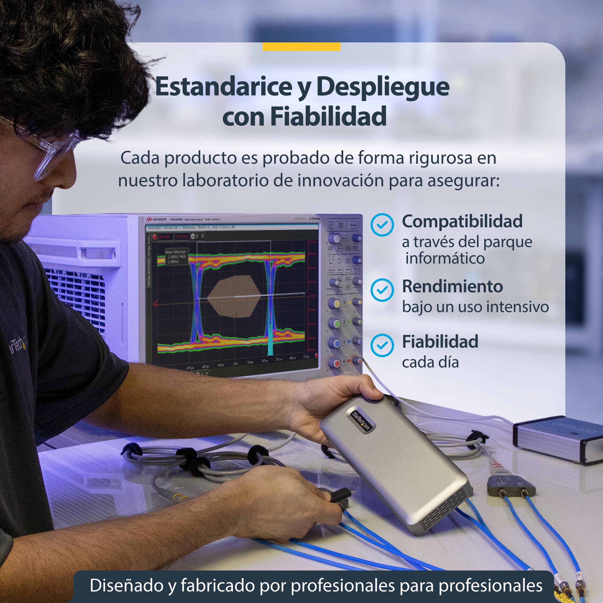 StarTech Dock USB4 Universal, 4K 144Hz Doble o 8K 60Hz DisplayPort, 100W | 4K 144Hz doble u 8K 60Hz, Ethernet de 2,5Gbps, Arranque PXE y Wake-on-LAN, Ranuras de bloqueo, Montaje VESA