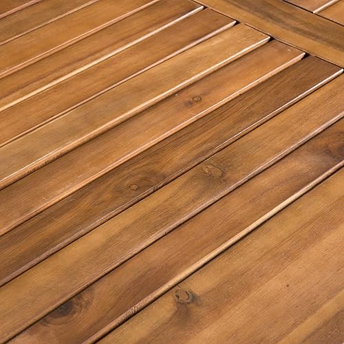 Miniatura 7 de Christopher Knight Home Stamford - Juego de comedor de mimbre para exteriores con mesa circular de madera de acacia y cojines resistentes al agua,