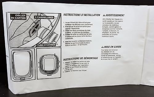 Miniatura 3 de Casa Vacuums Paquete de 6 bolsas de polvo de alta eficiencia compatibles con RIDGID 23738 VF3501, bolsas de filtro de vacío en seco y húmedo, 2