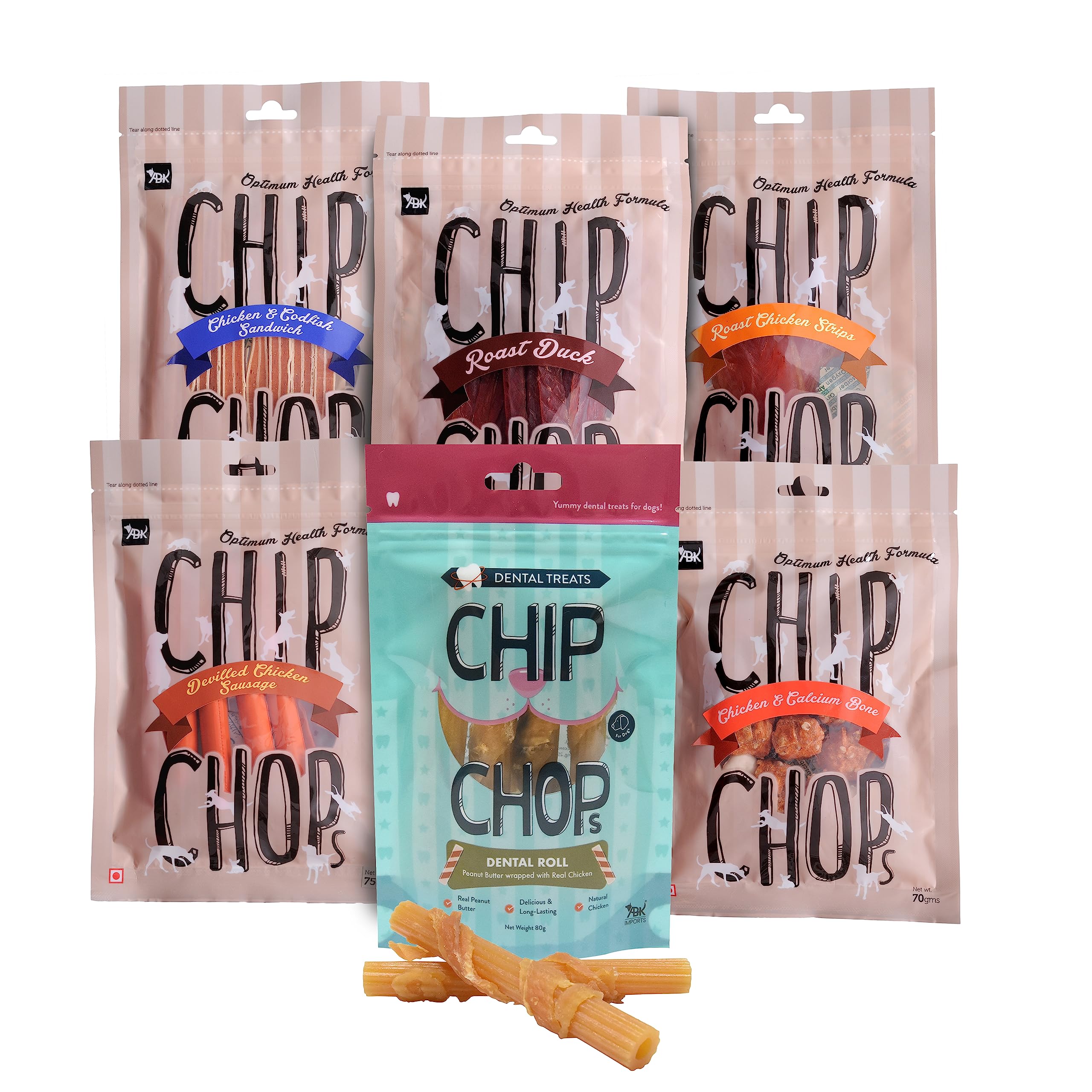 1 Pack of Chip Chops Dental Roll, Peanut Butter Wrapped with Chicken, 80 GMS and 5 Packs of Chip Chops Variety Dog Treats, 70 GMS Each (B0C7W956Z4) Amazon Price History, Amazon Price Tracker