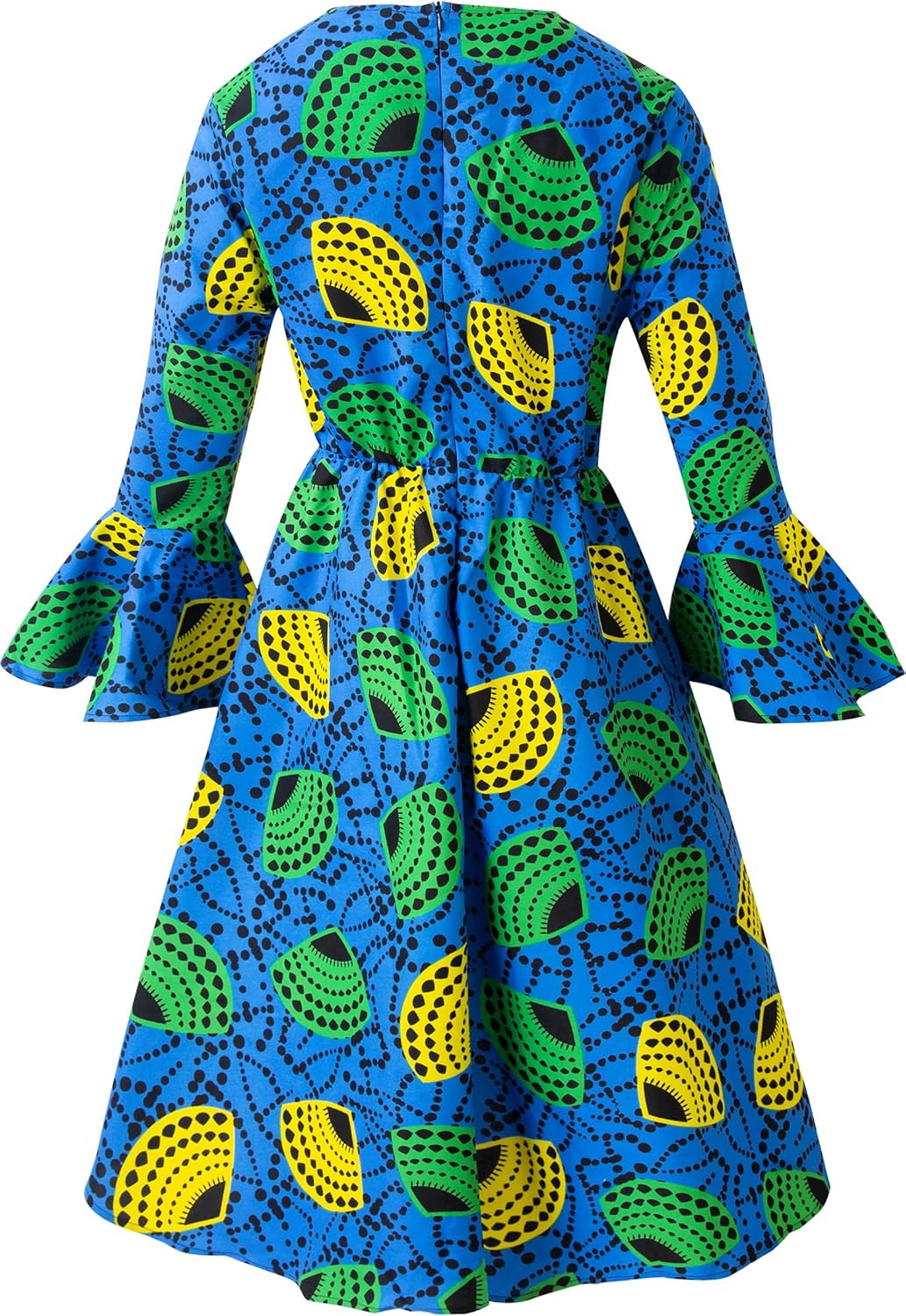 SHENBOLEN Women African Print Dresses Autumn and Winter Long Sleeves Ankara Dress - Image 2