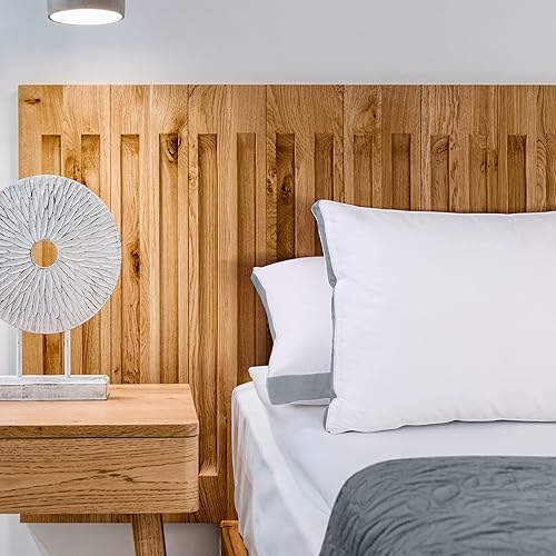 Miniatura 5 de Utopia Bedding - Almohada prémium con refuerzo 2 unidades para cama almohada para personas que duermen de lado refuerzo gris tamaño Queen 18 x 26