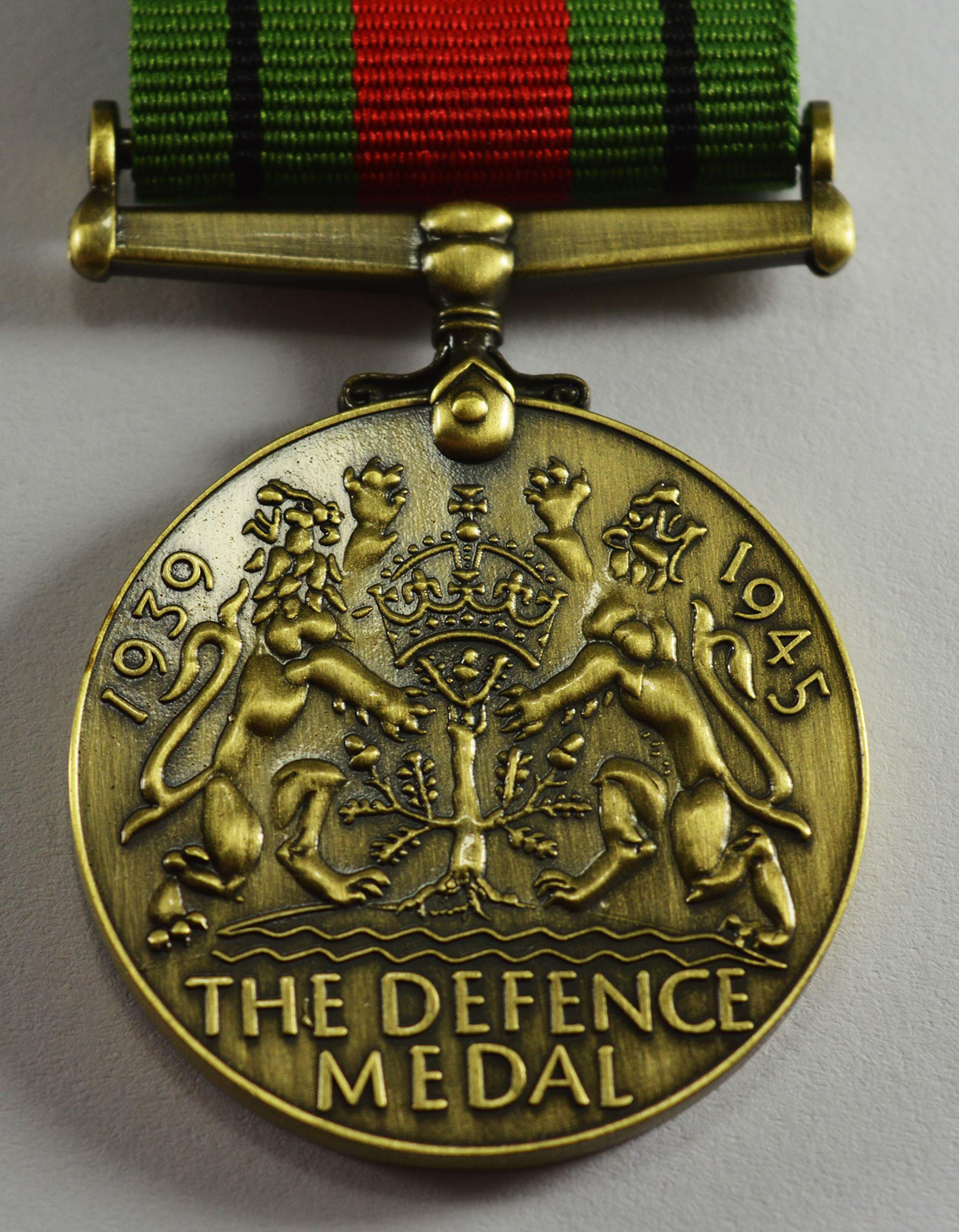 The Commemorative Coin Company Bronze WW2 Defence/Campaign Military Medal 1939-1945 & Ribbon, George VI