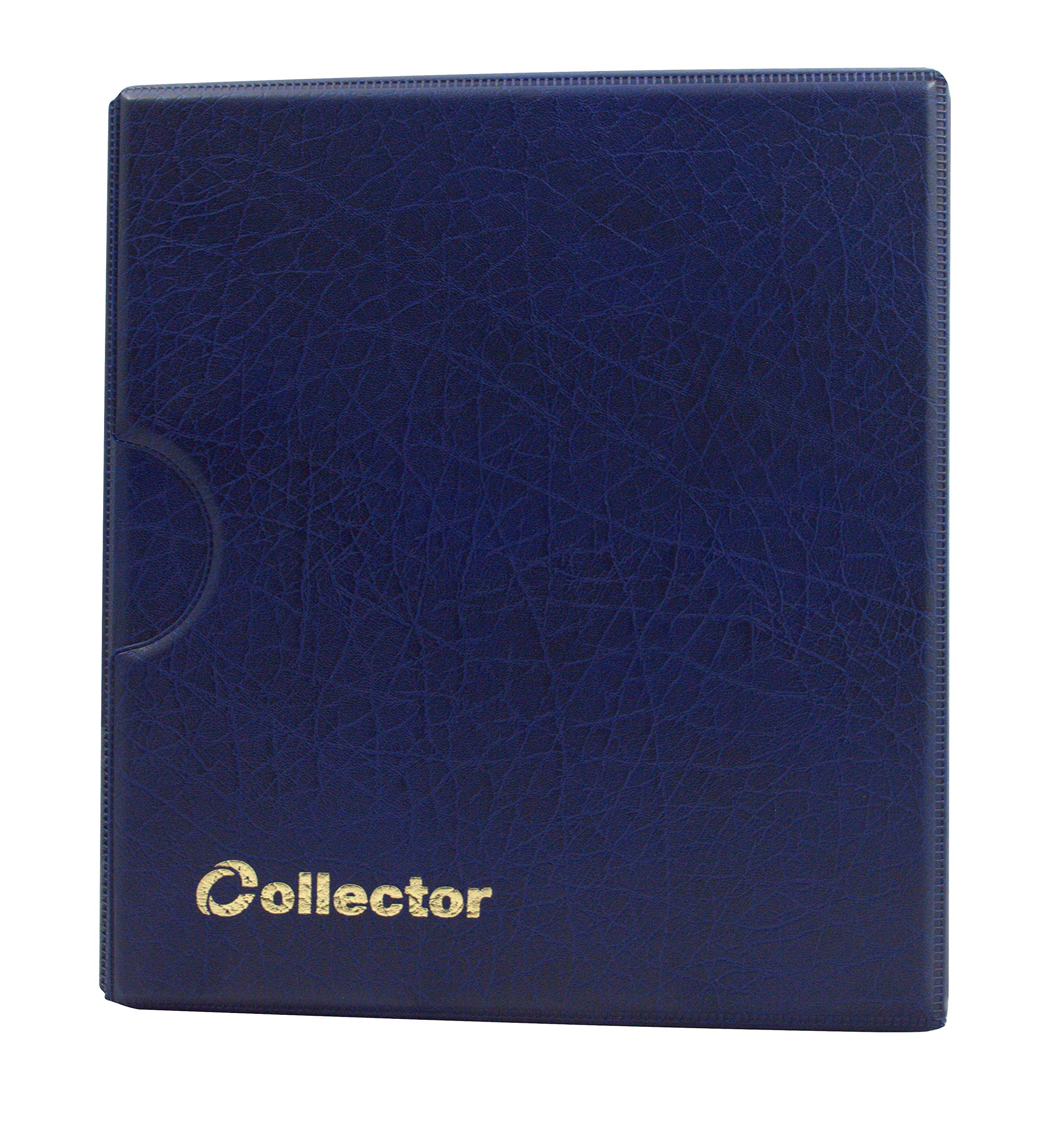 COLLECTOR Album di MONETE con Custodia da Collezione, per monete di varie dimensioni - con diverse pagine munite di divisori con elenco Album con etui per 300 monete Blu
