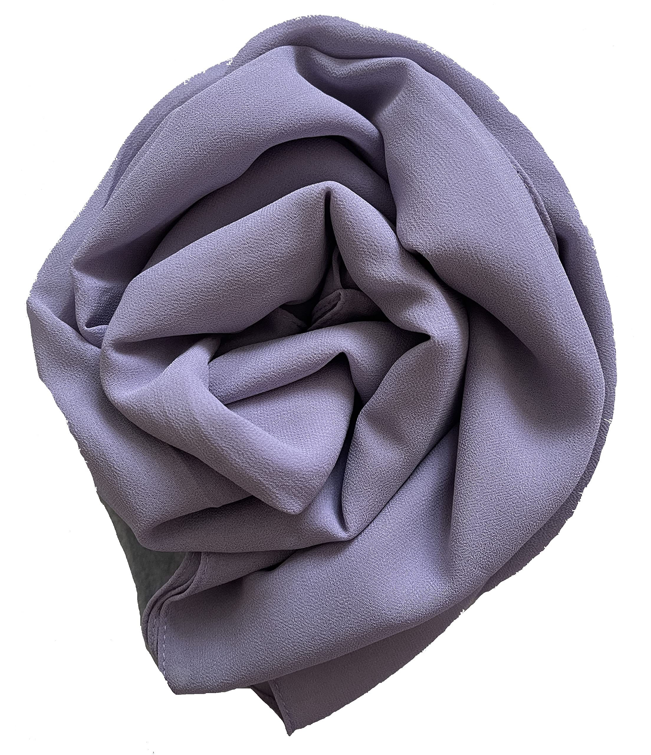 Shoes Lane Women's Pale Lilac 180X80 Chiffon Maxi Plain Scarf Hijab Sarong Shawl Large Wrap (Pale Lilac)