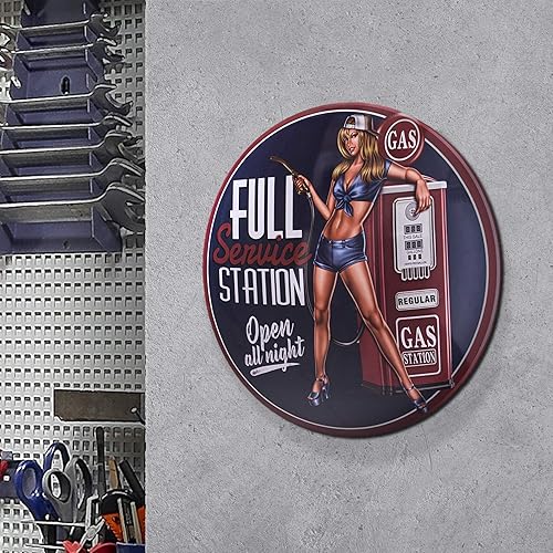 Miniatura 88 de American Art Decor Letrero de metal con forma de cúpula – Decoración retro de habitación para bar, cueva de hombre, garaje, sala de juegos, Corona