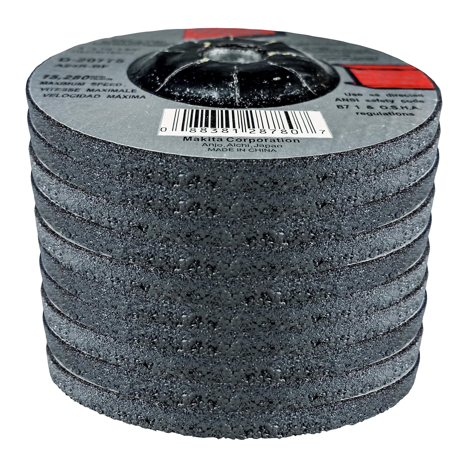 Makita [10 Pack] 4” x 1/4” x 5/8” Depressed Center Grinding Wheels for Metal | Coarse 24 Grit for 4 Inch Angle Grinders with M10 x 1.25 Thread | Cuts Carbon Steel, Iron & Pipes