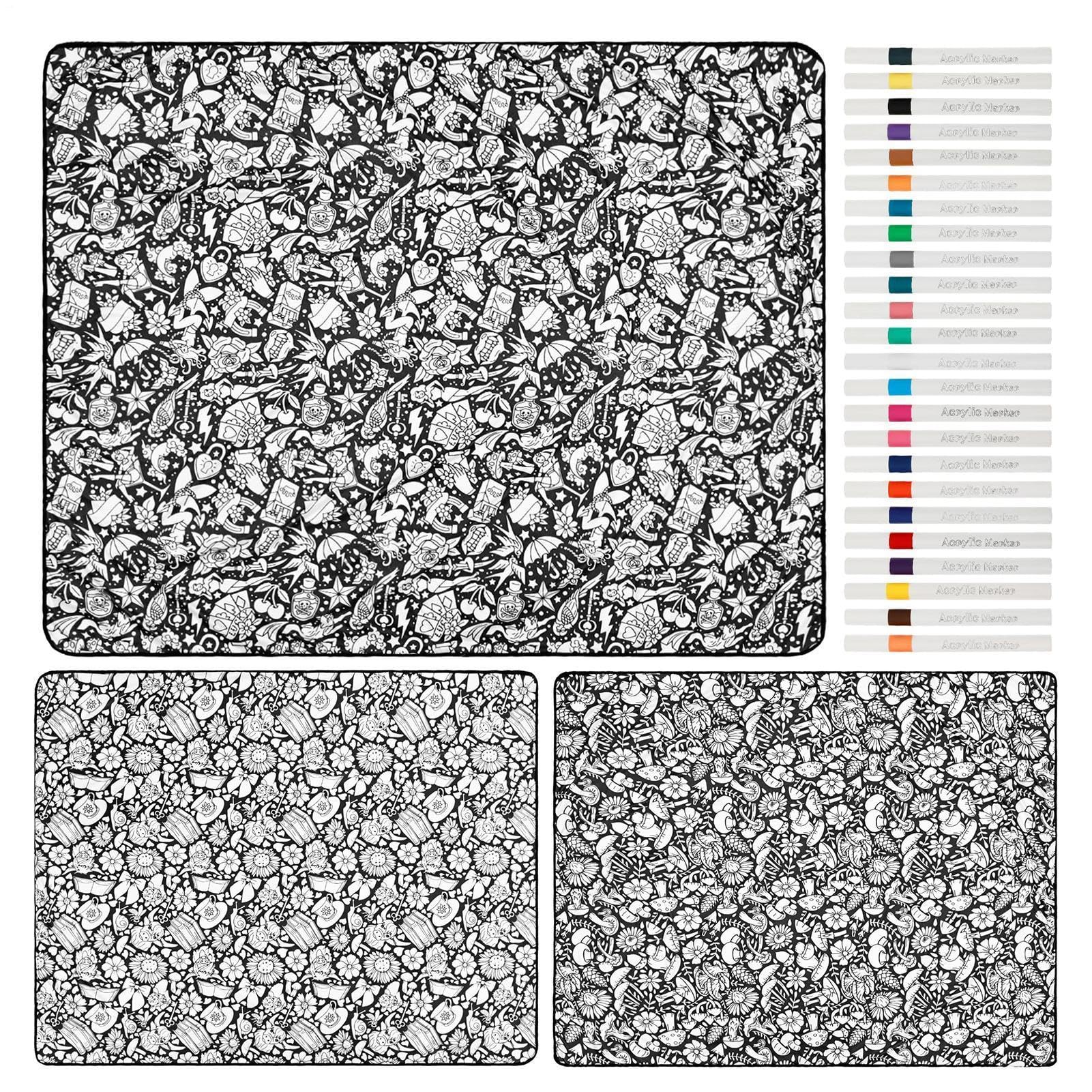 Couverture à colorier réutilisable pour animer vos activités familiales