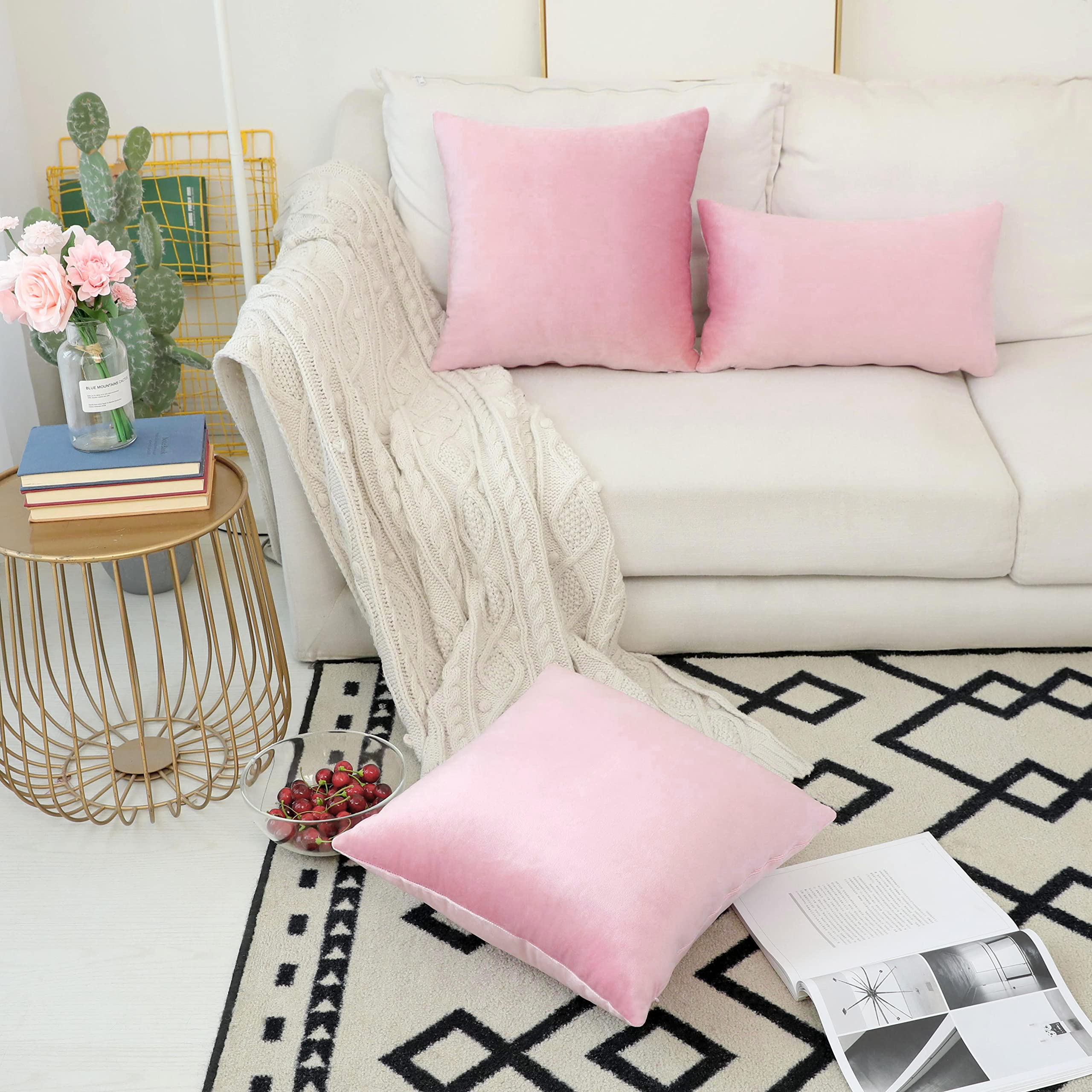 Velvet Europe Throw Pillow Cover Sham 