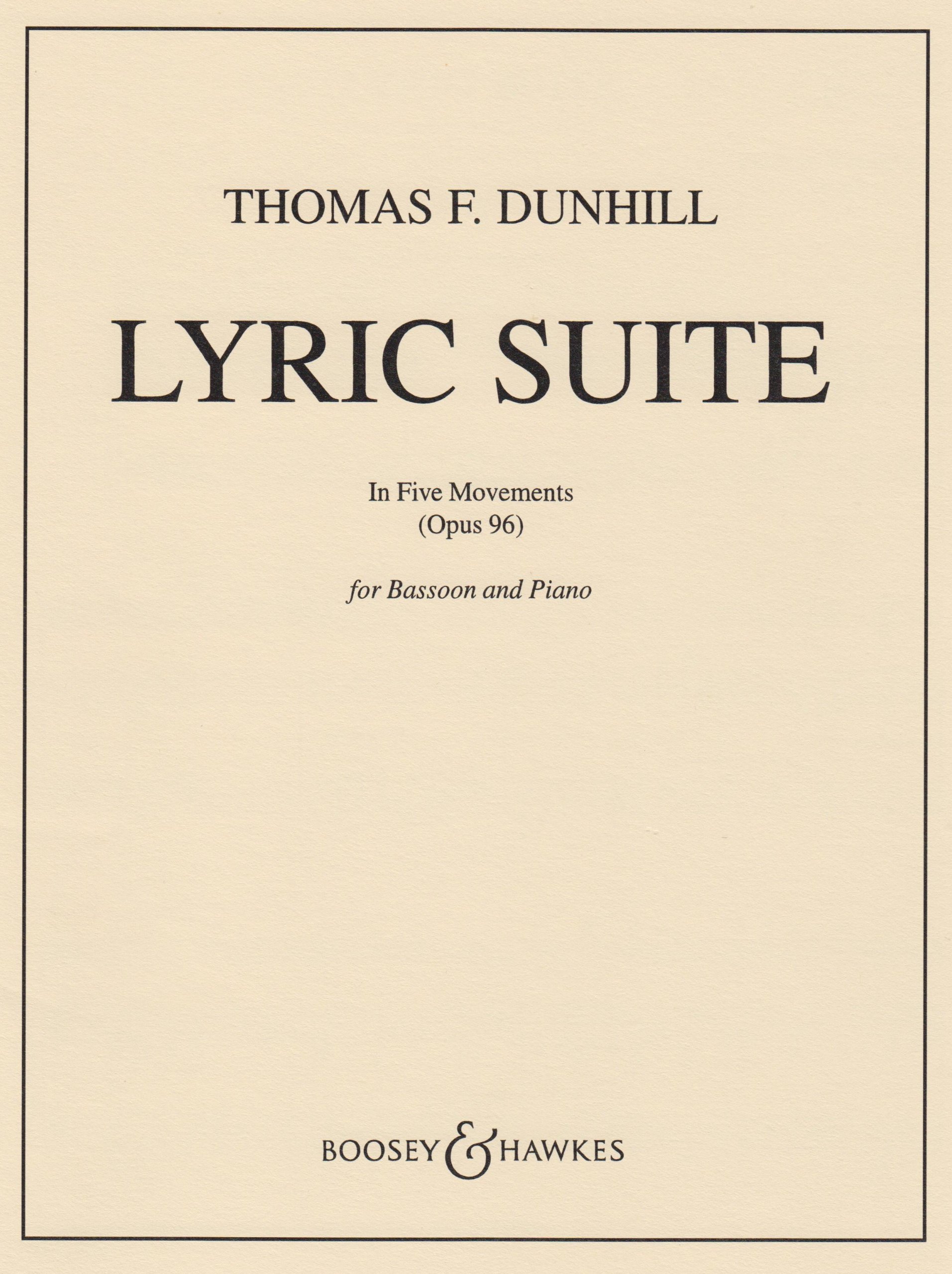 Lyric Suite for Bassoon and Piano