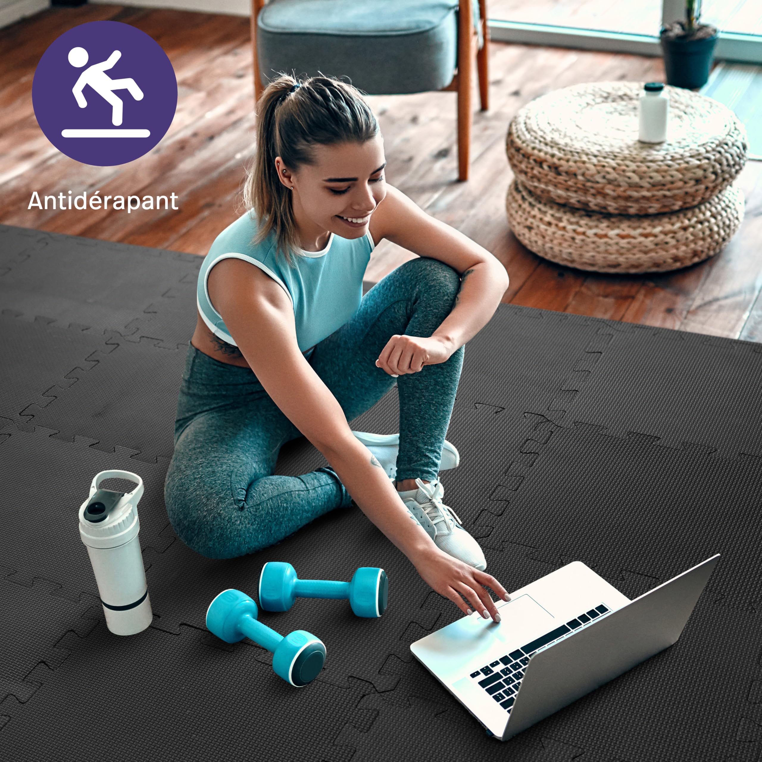 MATANA - Tapis Protecteurs de Sol en Mousse EVA, Tapis de Sol Imperméables Antidérapants pour Gym à Domicile, Piscine, Salle de Jeux pour Enfants