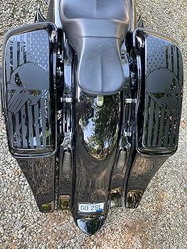 Amazon.com: Cbcdecals- American Flag Saddle bag Lid Decals