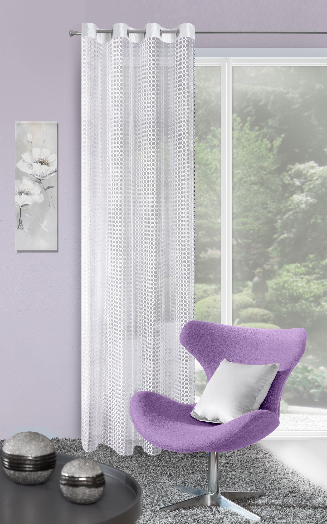 Eurofirany Fir/Agnes/B Curtain Fabric, Curtain 140 x 250 x 0.3 cm
