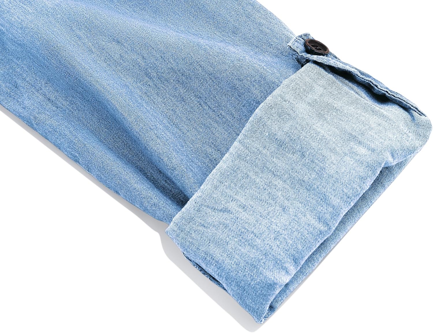 yoeasy Women's Casual Long Sleeve Denim Shirt Dress Retro Tie Waist Classic Button Down Pockets Jean Shirt Dress - Image 6