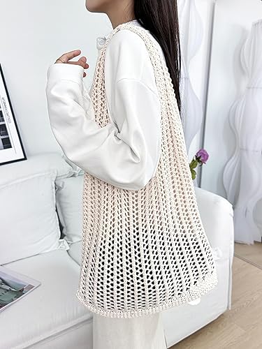 Miniatura 6 de ENBEI Bolsas de ganchillo para mujer, bolsa de playa para verano, bolsa de mano estética, bolsa hobo, bolsa hippie