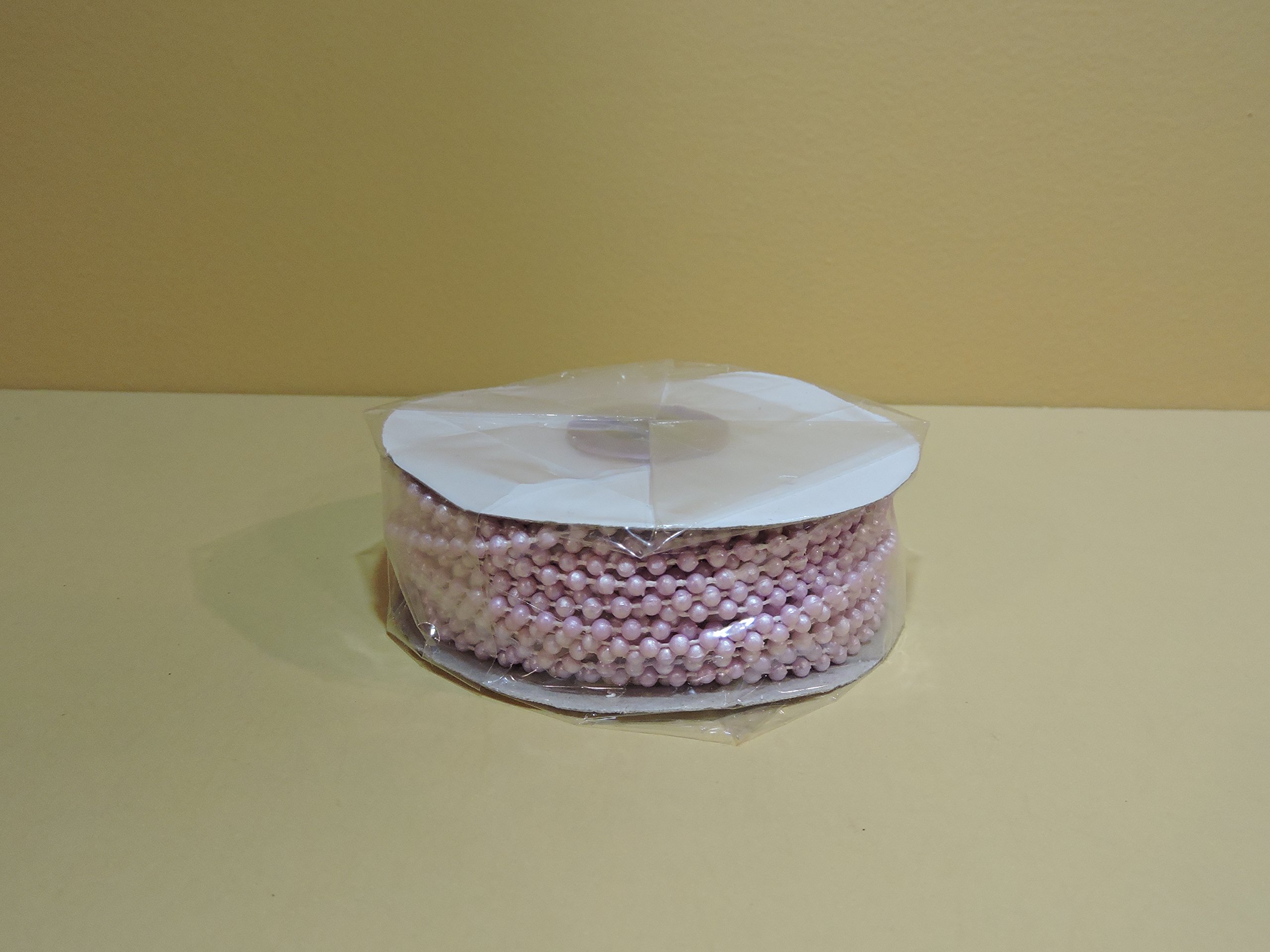 24 Yards Of 3mm Faux Plastic Pearl on a String Craft Roll (Lavender)