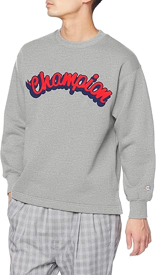 Amazon チャンピオン クルーネックスウェットシャツ ビッグロゴ Action Style C3 U016 メンズ トレーナー パーカー 通販