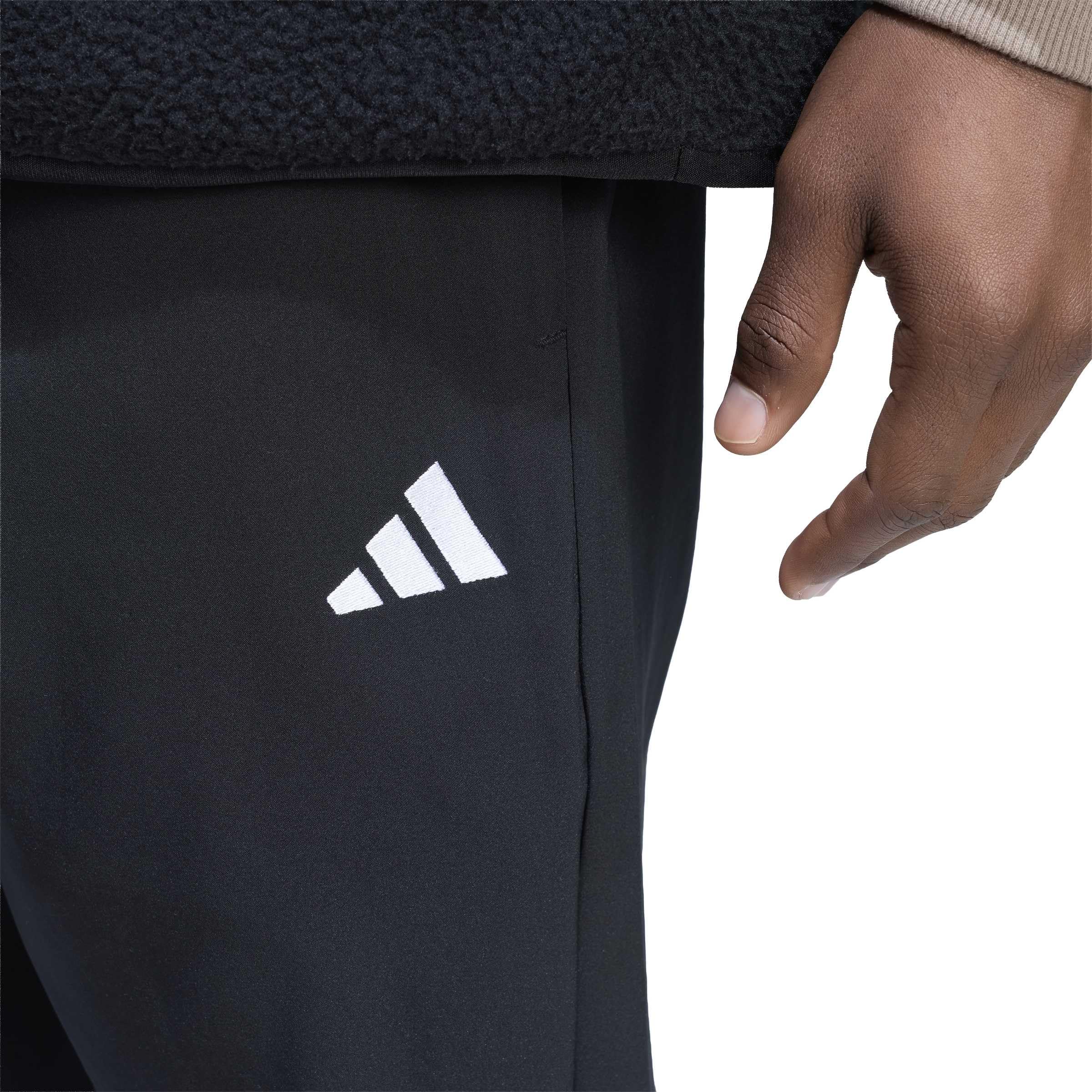 adidas Hombre Essentials Small Logo Stanford Lite Woven Tapered Open Hem Pants, Black, 3XL