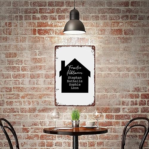Miniatura 6 de SXUZUSF Family Definition Personalized Idea Poster Retro Tin Metal Sign For Home Room Hallway Bathroom Office Wall Decoration Size Is 12x8 Inch