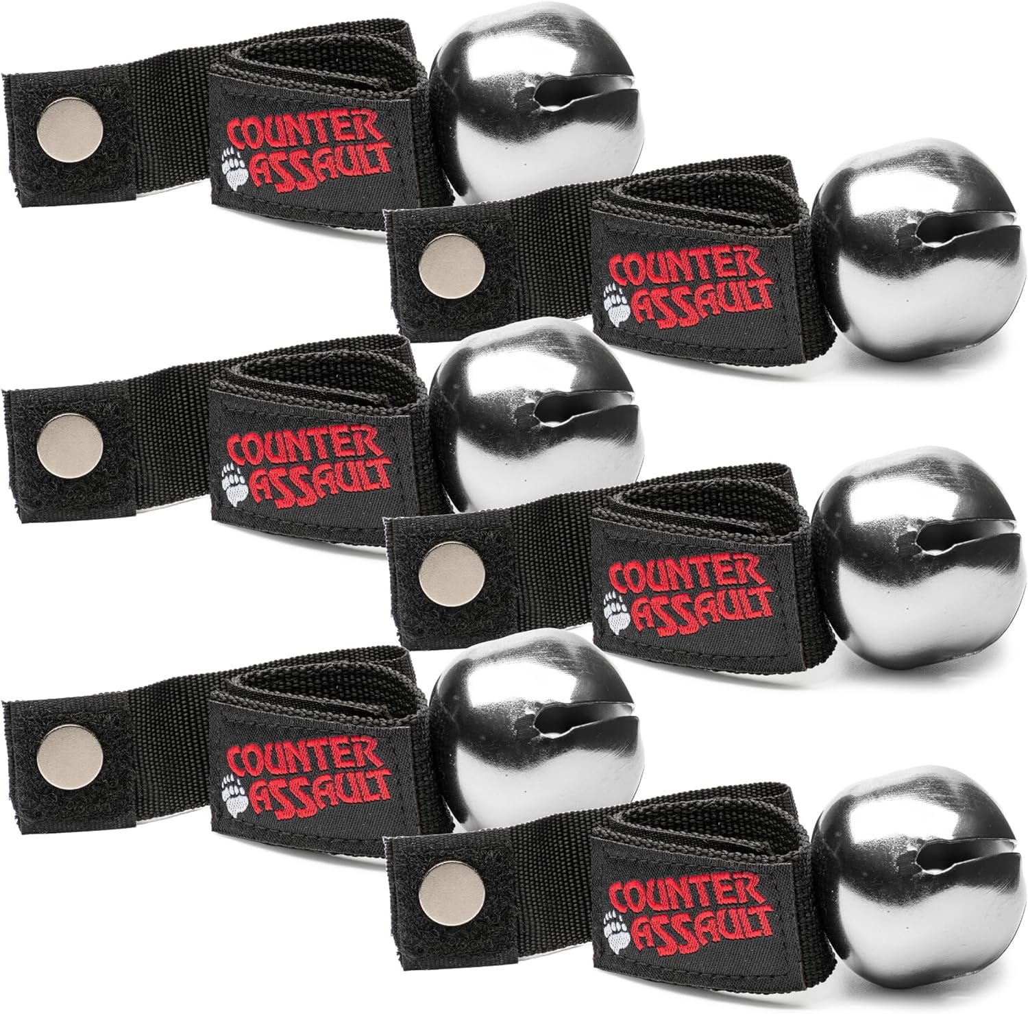 Counter Assault Bear Bell Chrome w/Silencer – 6 Pack