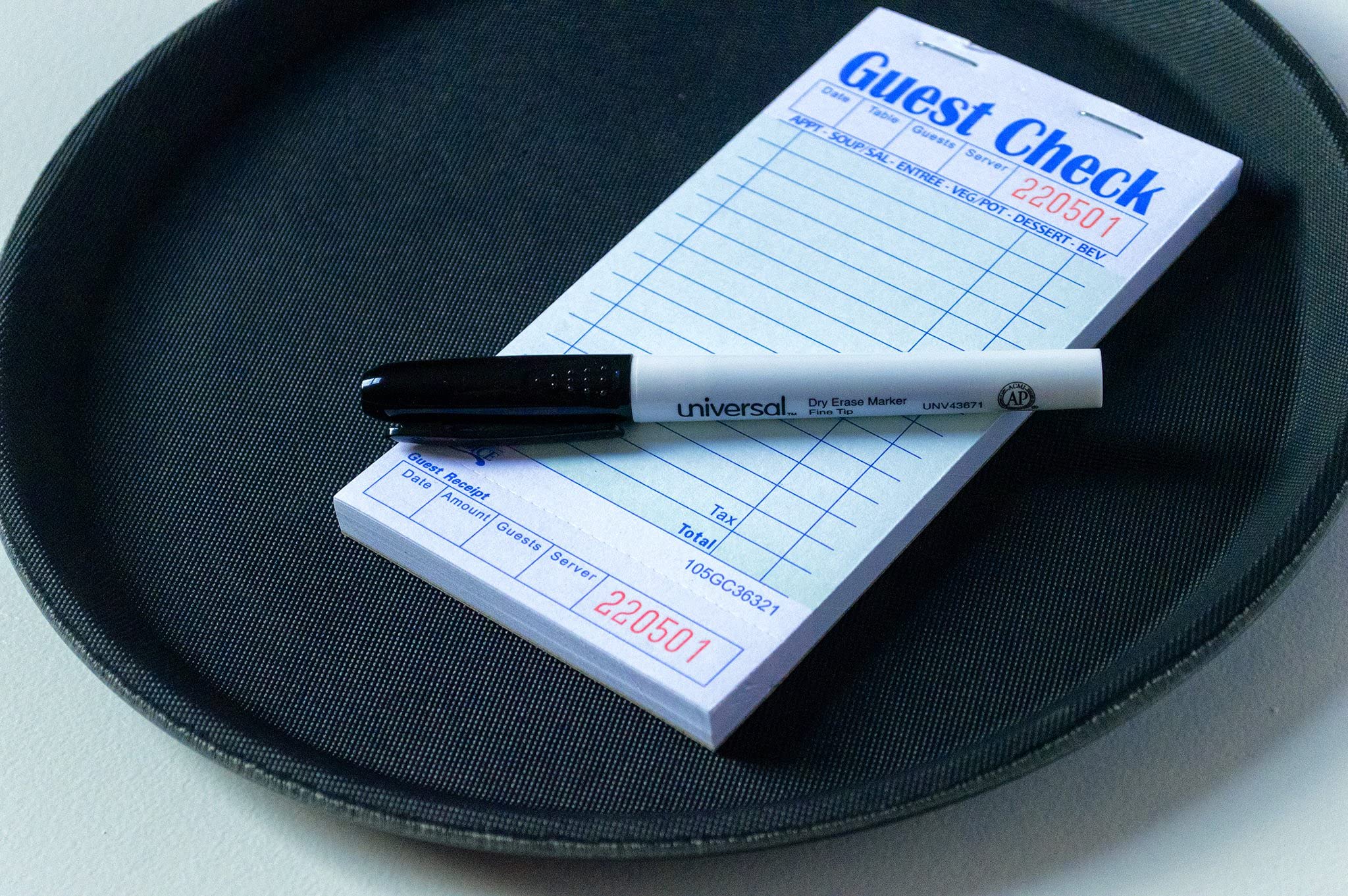 Guest Check with Bottom Guest Receipt 1 Part 3.5