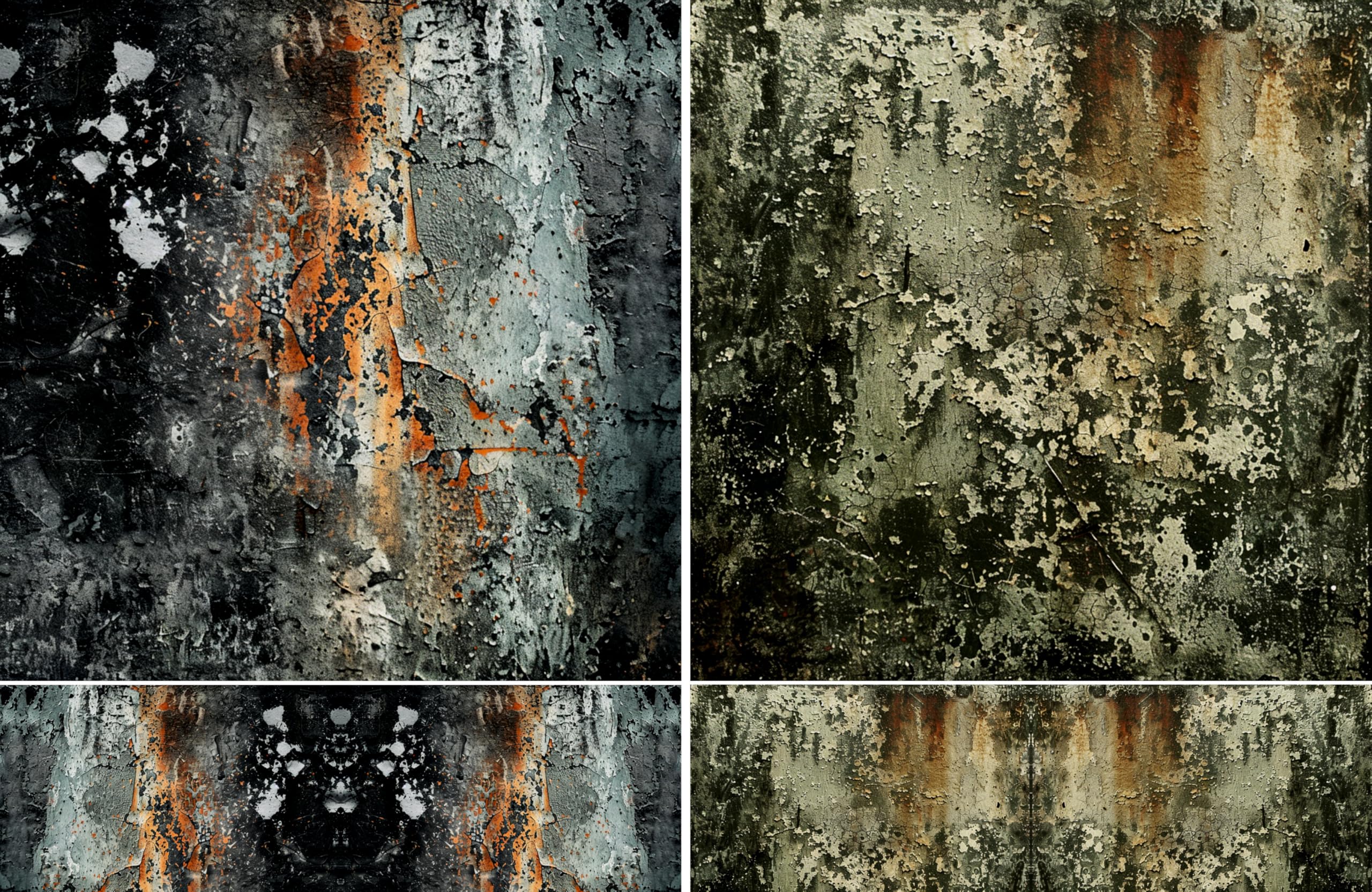 Grunge Wand-Reispapier, 29 x 29 cm (2 Stück) – 8 x strukturierte Decoupage-Designs für Collagen, Kartenherstellung und Bastelarbeiten, Decoupage von CRAFT KREATIVELY