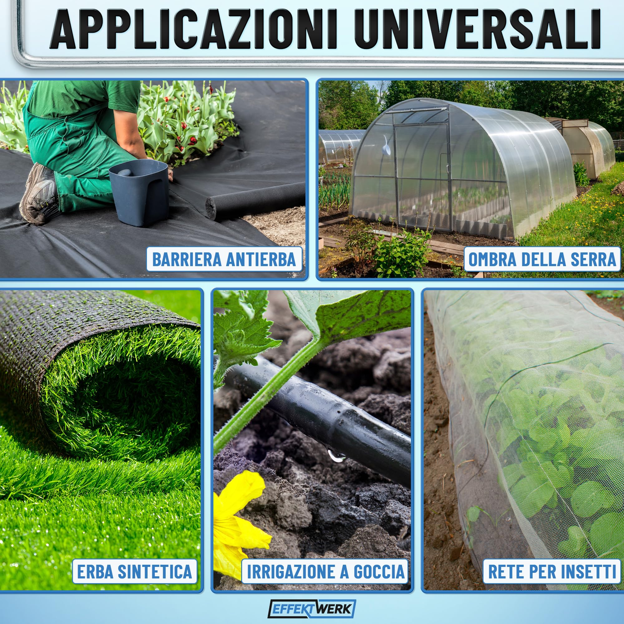 Paletti da Giardino (6"/150 mm, 1000 Pezzi), graffette paesaggistiche zincate a Forma di U, perni in Tessuto per Installazione di Barriere Contro Le Erbacce e Tappeto erboso