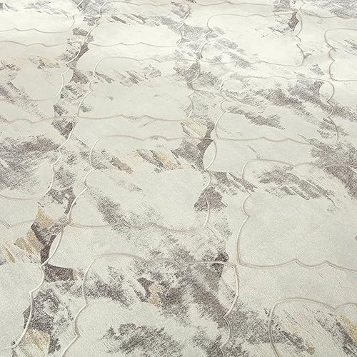 Miniatura 4 de Loom and Mill Juego de edredón bordado jacquard de 9 piezas, juego de ropa de cama de lujo y comodidad de lujo, tamaño King con fundas europeas,